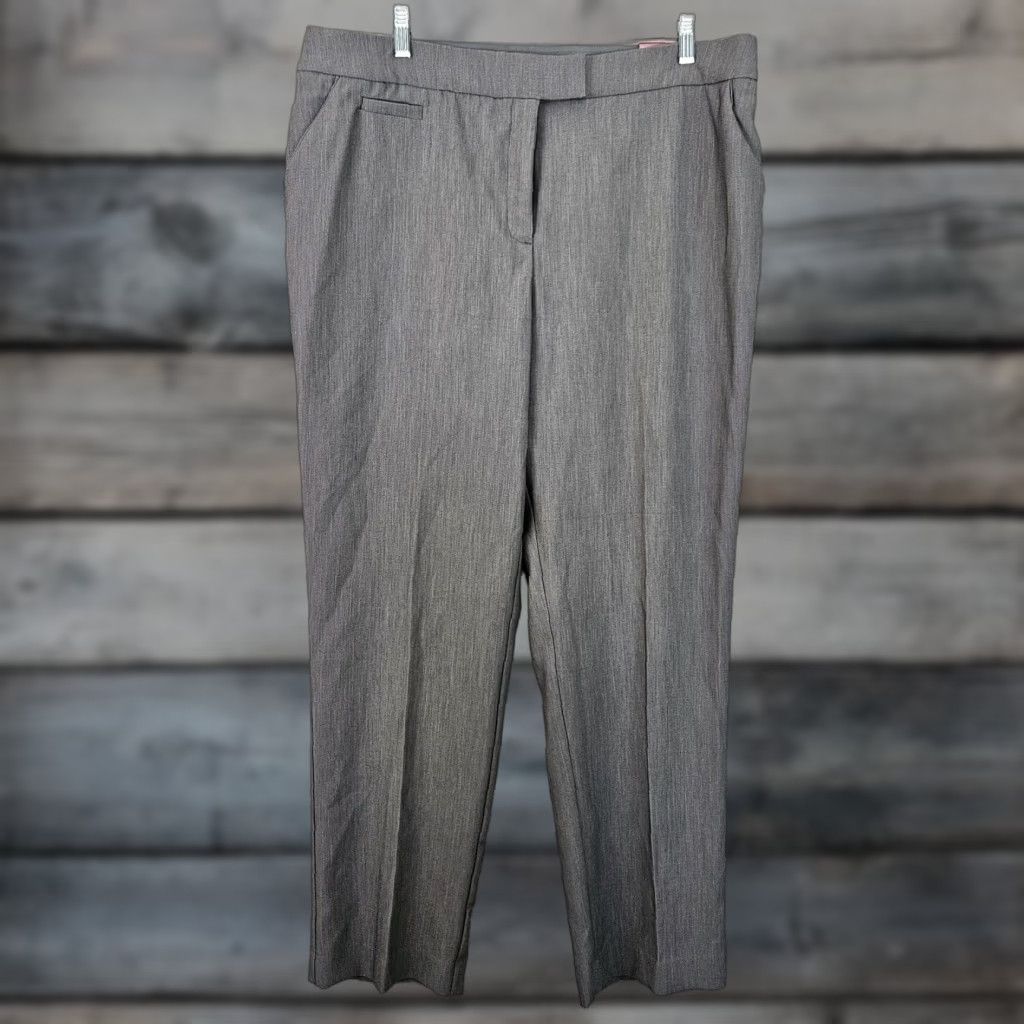 Vintage Investments Womens Pants 16 Gray Straight Leg High Rise 31 Inseam Dress Pants Vintage No N/A Size 38" / US 16 / IT 52 - 1 Thumbnail