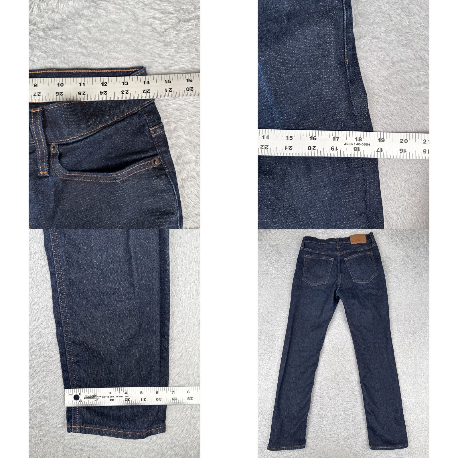 J.Crew J.CREW Mercantile Jeans Mens 30x30 Blue Denim Straight Leg Dark Wash Cotton-Blend Vintage No Size US 30 / EU 46 - 9 Thumbnail