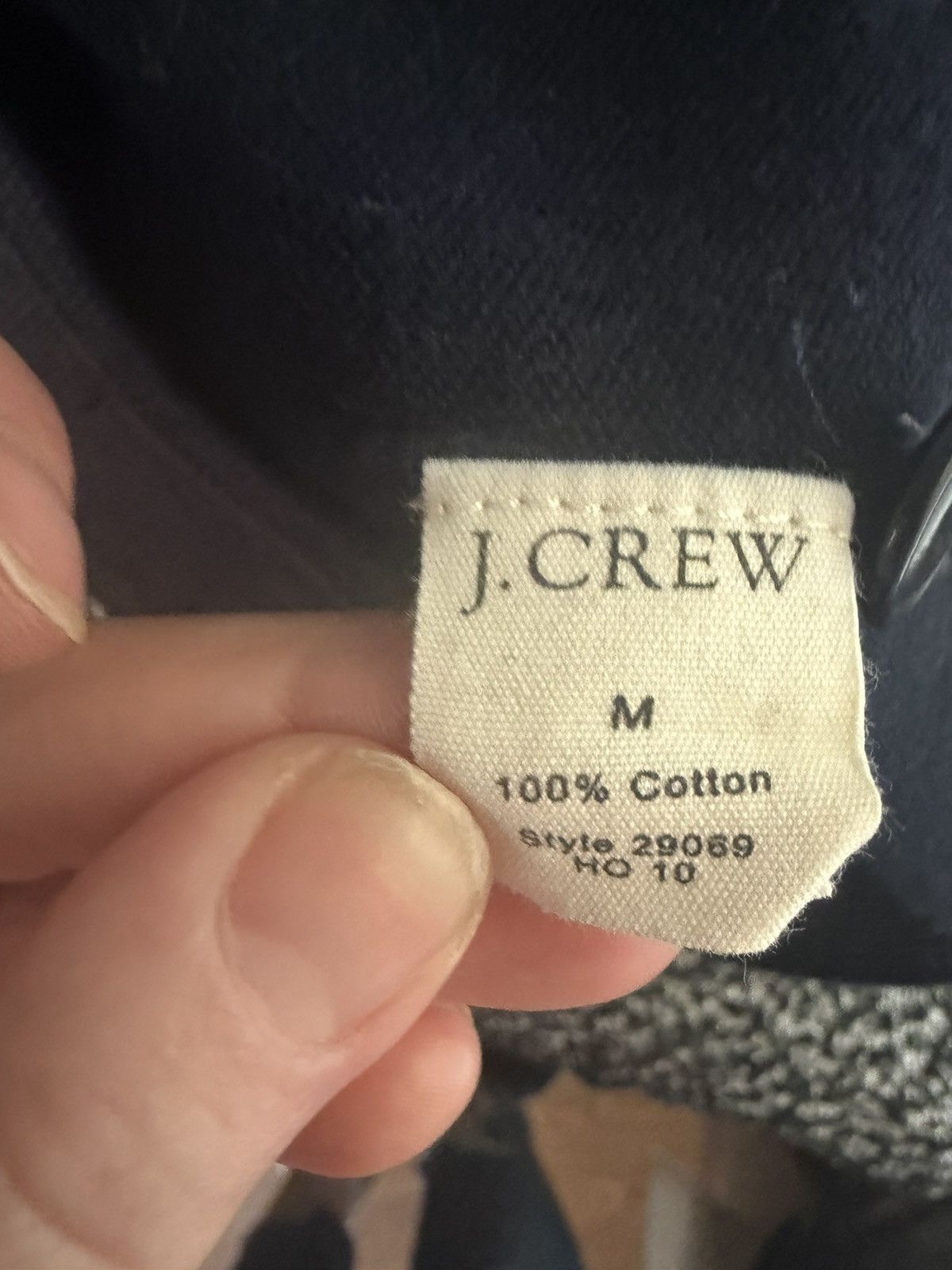 J.Crew J.Crew navy blue shawl collar sweater kangaroo pocket medium Size US M / EU 48-50 / 2 - 6 Thumbnail