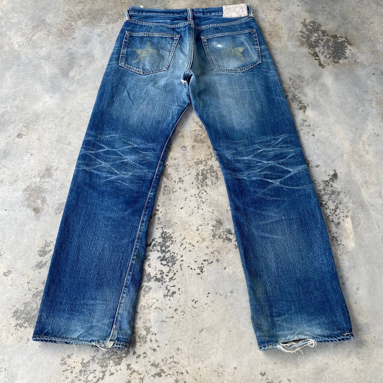 Sugar Cane Vintage Sugar Cane Lot 902 Selvedge Grunge Frayed StarPrint Size US 31 - 15 Thumbnail
