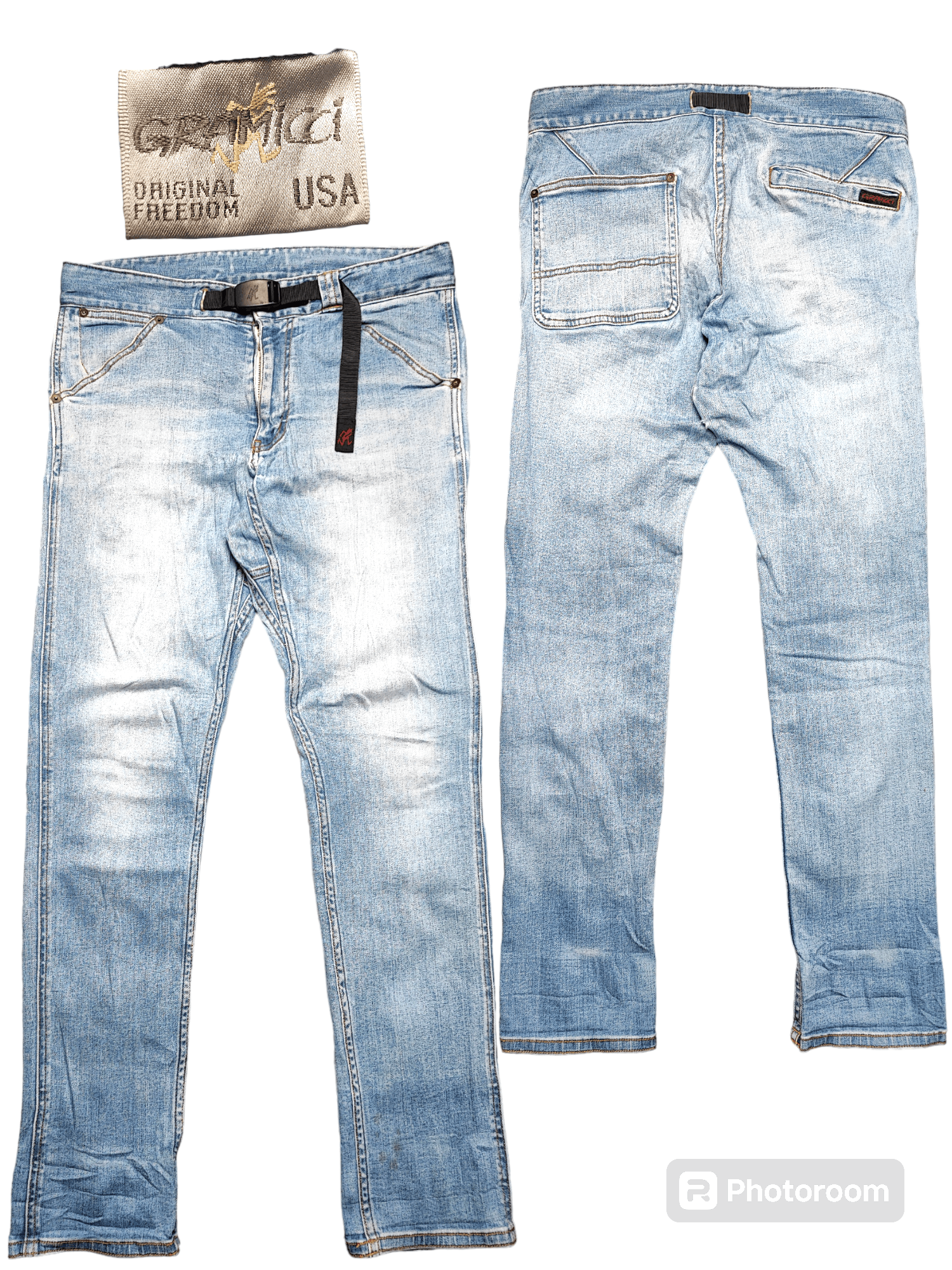 Gramicci Skinny Distressed Denim by Gramicci Size US 31 - 1 Thumbnail