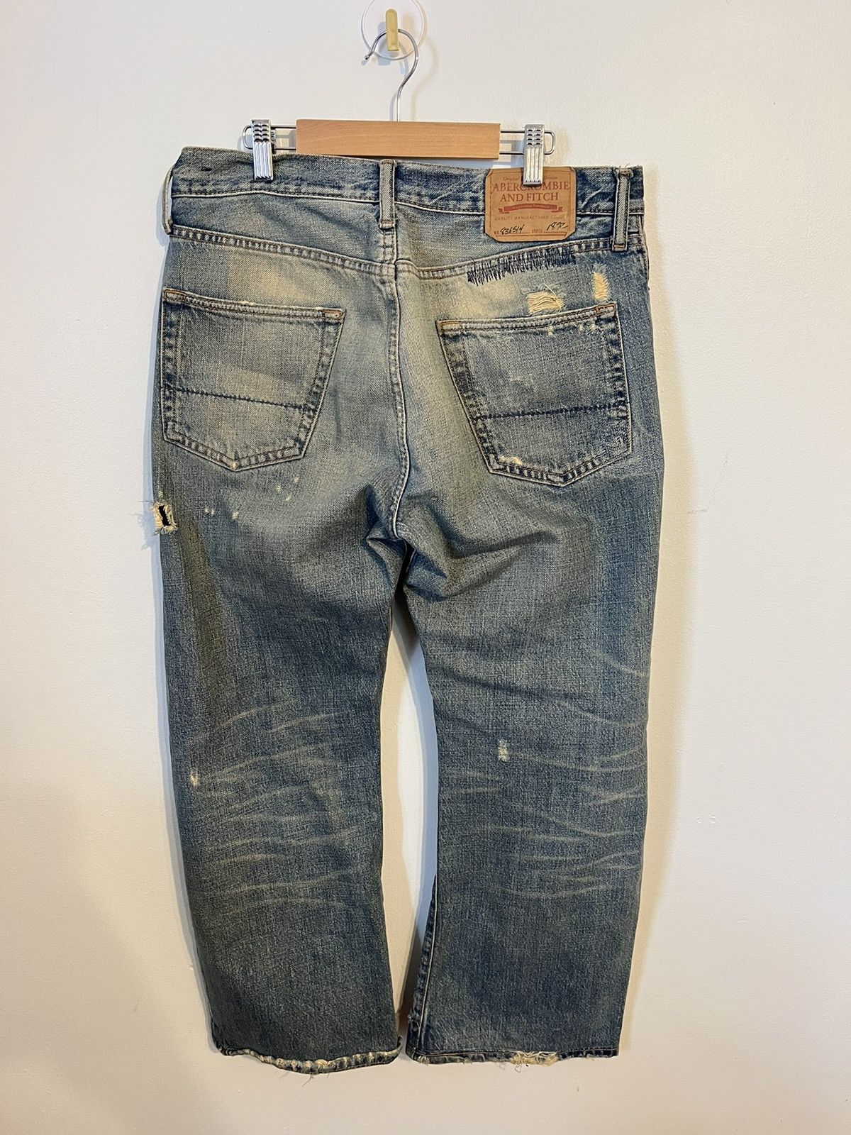 Abercrombie & Fitch × Japanese Brand Vintage Abercrombie & Fitch Ripped Custom Jeans Rare 🔥 Size US 30 / EU 46 - 7 Thumbnail