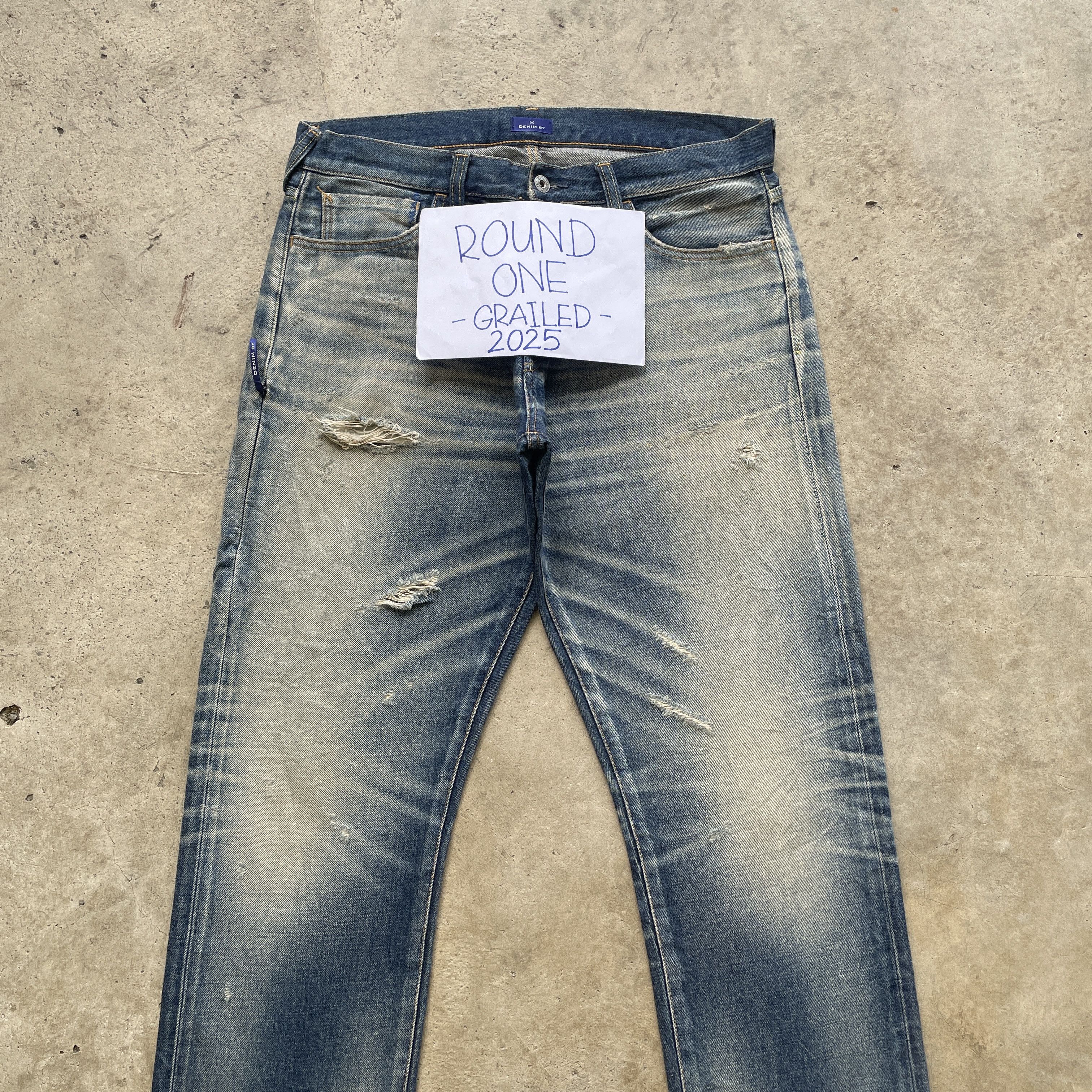 Edwin VINTAGE JAPAN STONEWASH FADED SELVEDGE JEANS PANTS W35 Size US 35 - 4 Thumbnail