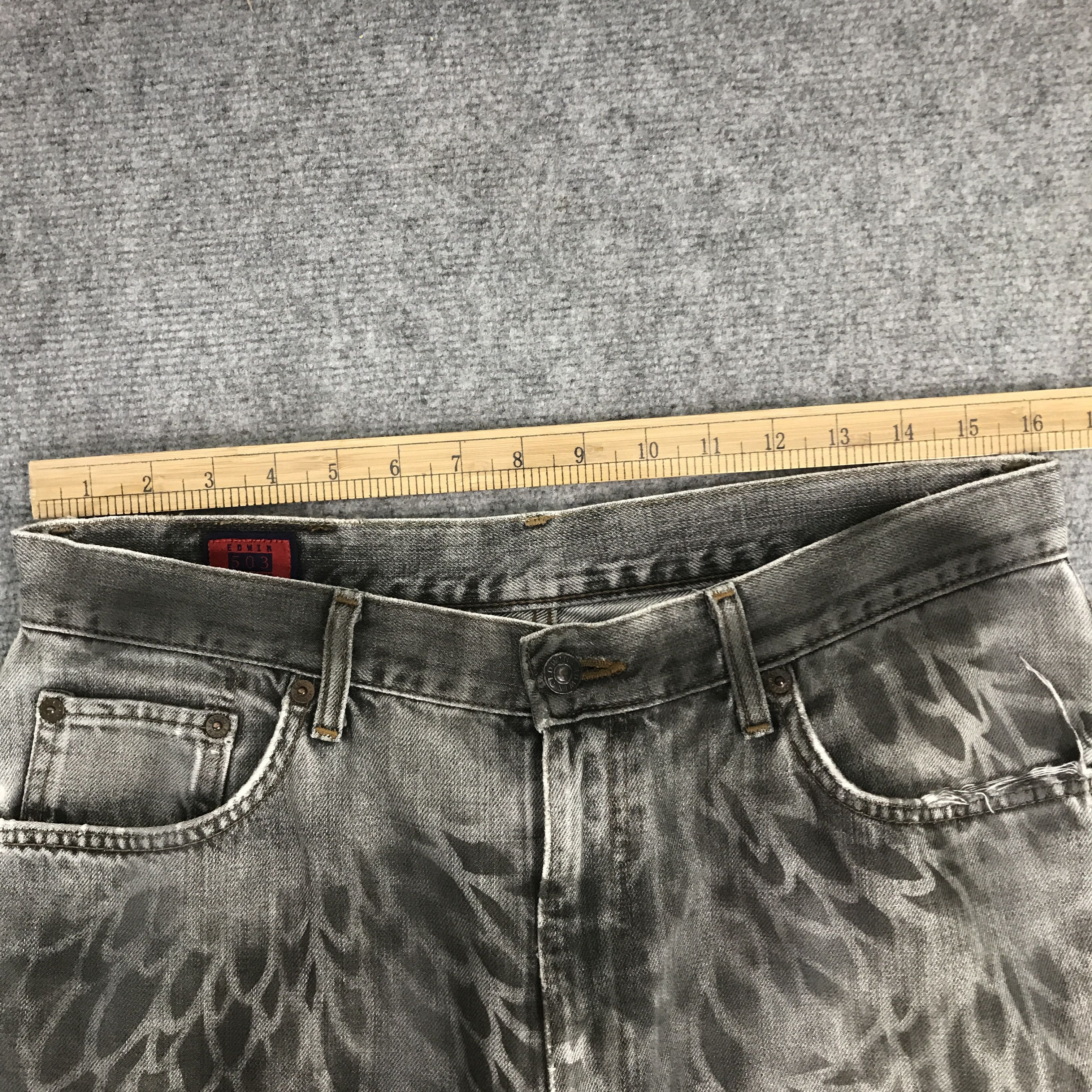 Edwin × Japanese Brand Rare Edwin 503 regular Style distressed jeans pants Size US 32 / EU 48 - 7 Thumbnail