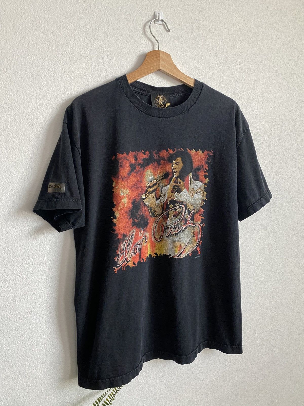 Band Tees Vintage Flame Elvis Presley Faded Tee Size US L / EU 52-54 / 3 - 2 Thumbnail