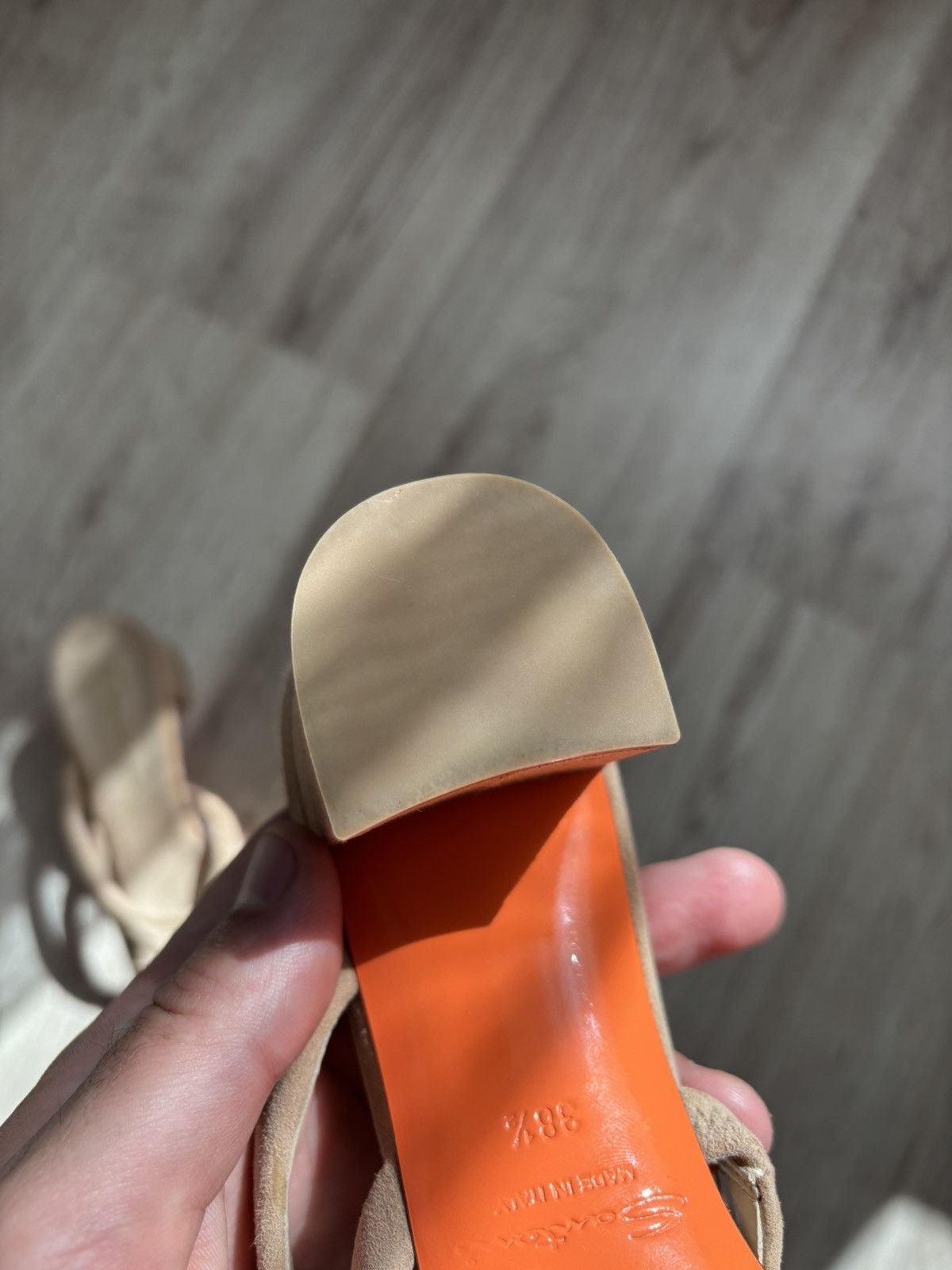 Santoni Santoni Women’s Nude Suede Strappy Sandals 38.5 IT Heel Size US 8 / IT 38 - 10 Thumbnail