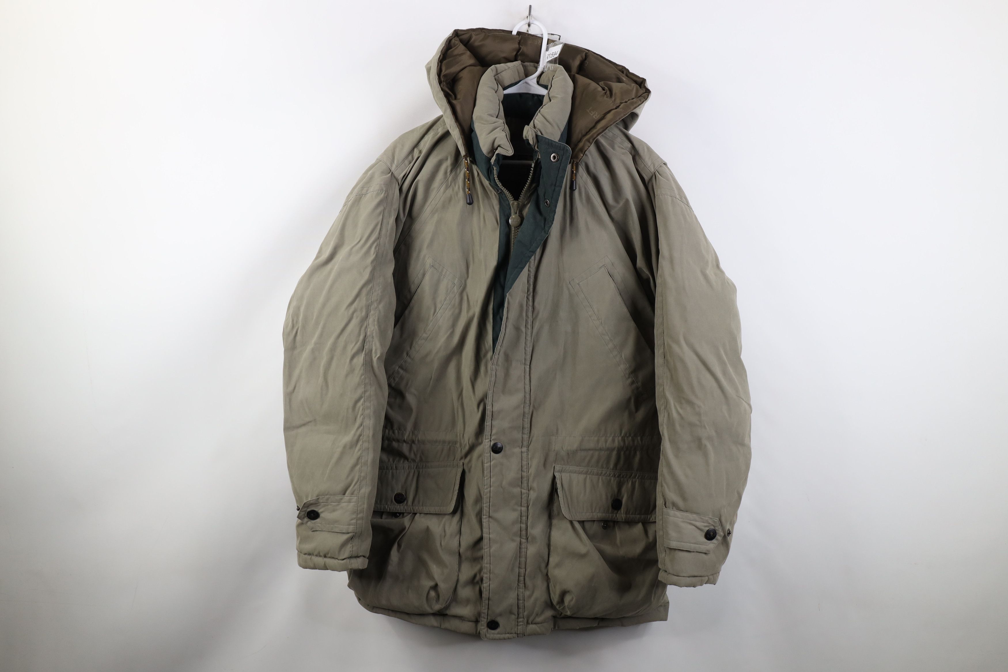 Vintage Vintage 90s Streetwear Down Hooded Puffer Parka Jacket Green Size US M / EU 48-50 / 2 - 1 Thumbnail