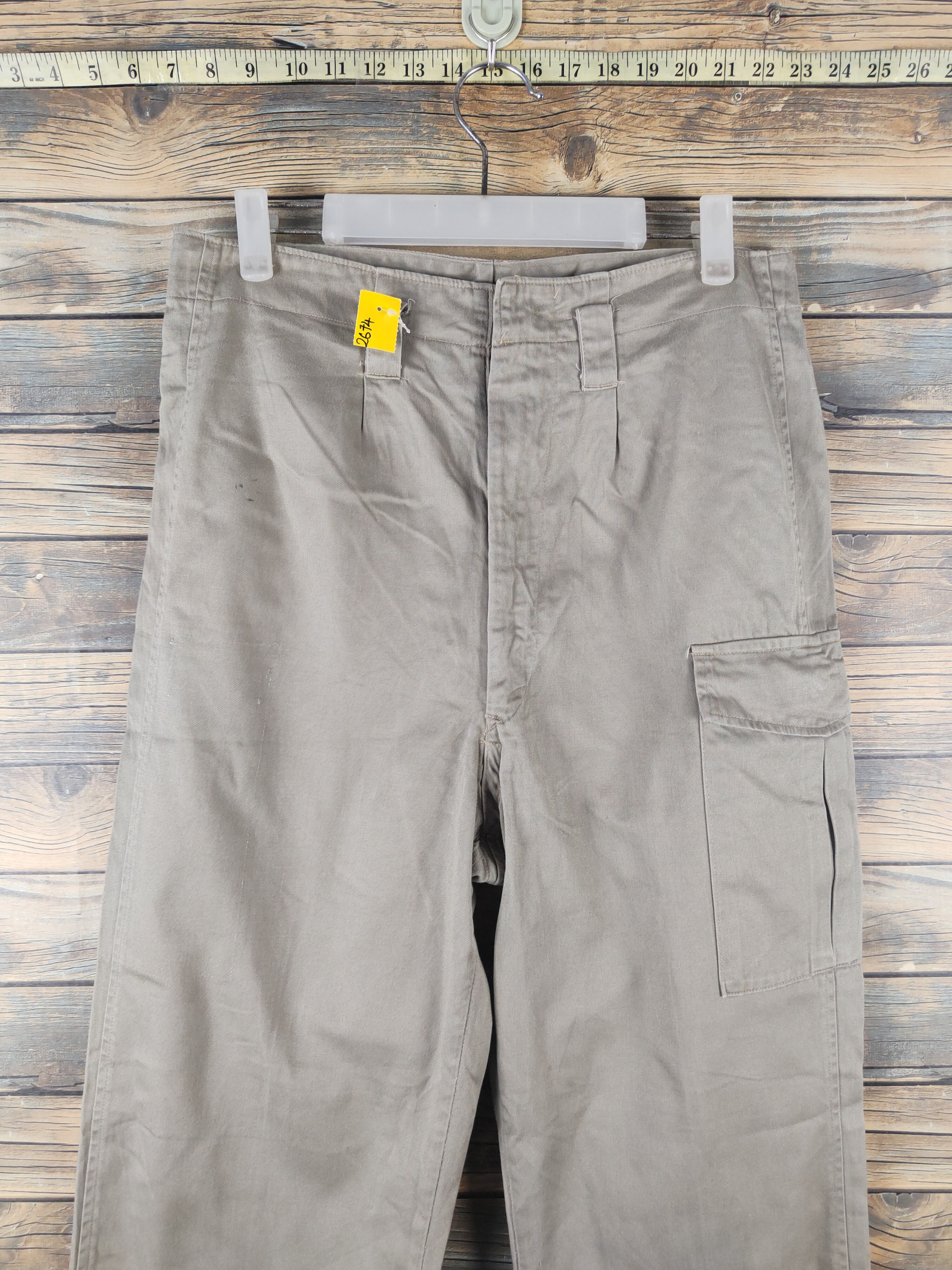 Japanese Brand DL Japanese Brand Beige Multipocket Cargo Pants #2674 Size US 30 / EU 46 - 2 Thumbnail