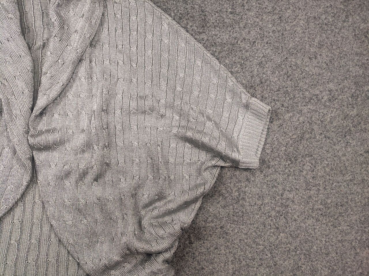 Ralph Lauren Ralph Lauren Black Label Cable Knit Poncho Cardigan Mettalic Size M / US 6-8 / IT 42-44 - 6 Thumbnail