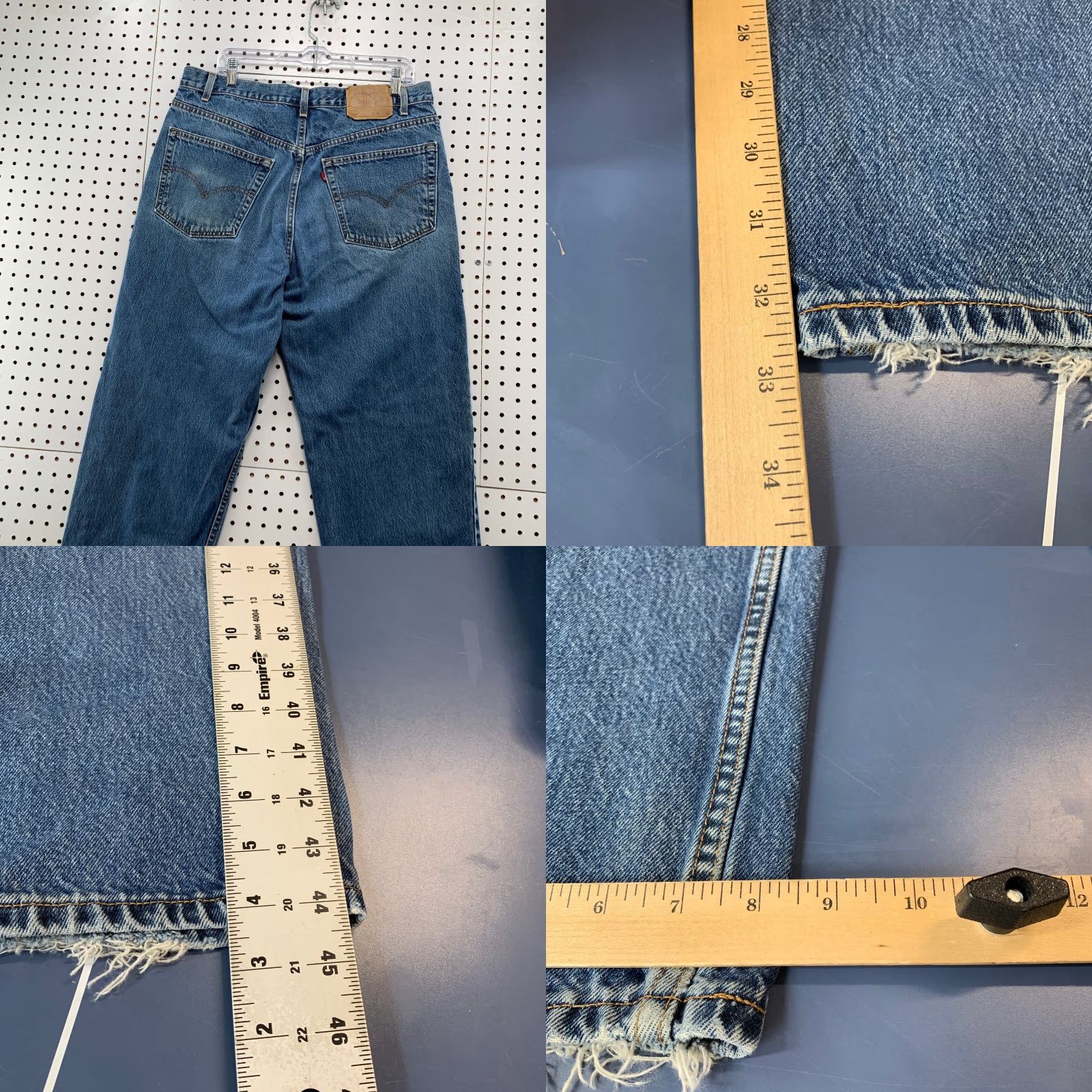 Levi's VINTAGE Levi's 550 Jeans Mens 35x33 Blue Straight Relaxed Made USA - Levi's, Jeans, 90s, 550, 5-Pocket, Regular Size US 35 - 8 Thumbnail