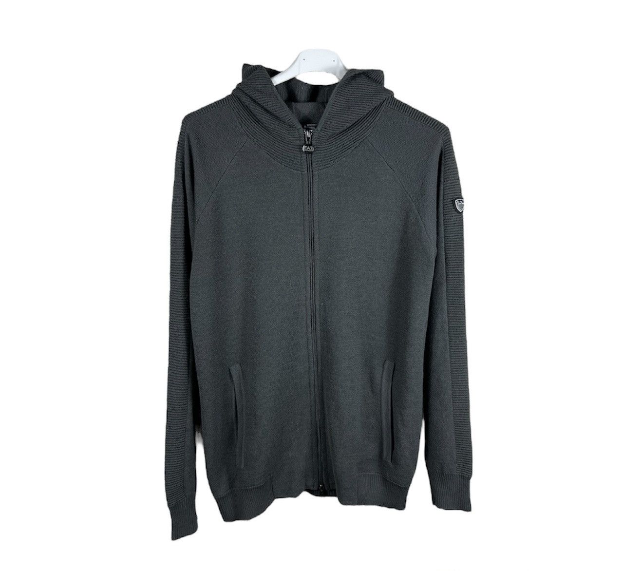 Emporio Armani EA7 Emporio Armani wool knitted hoodie zip cardigan knit Size US XL / EU 56 / 4 - 1 Thumbnail