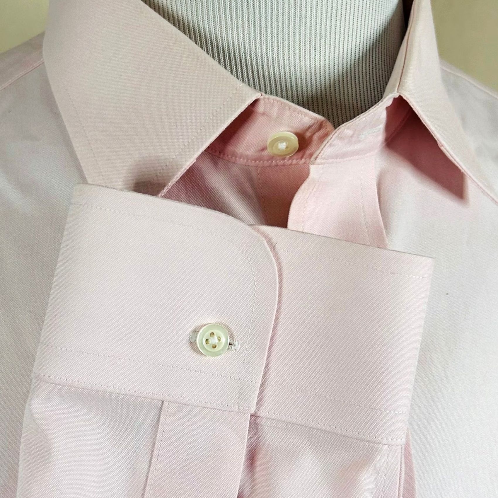 Brooks Brothers Brooks Brothers Regent Non Iron Dress Shirt Pink Supima Cotton Men 17.5 36 Size 48R - 4 Thumbnail