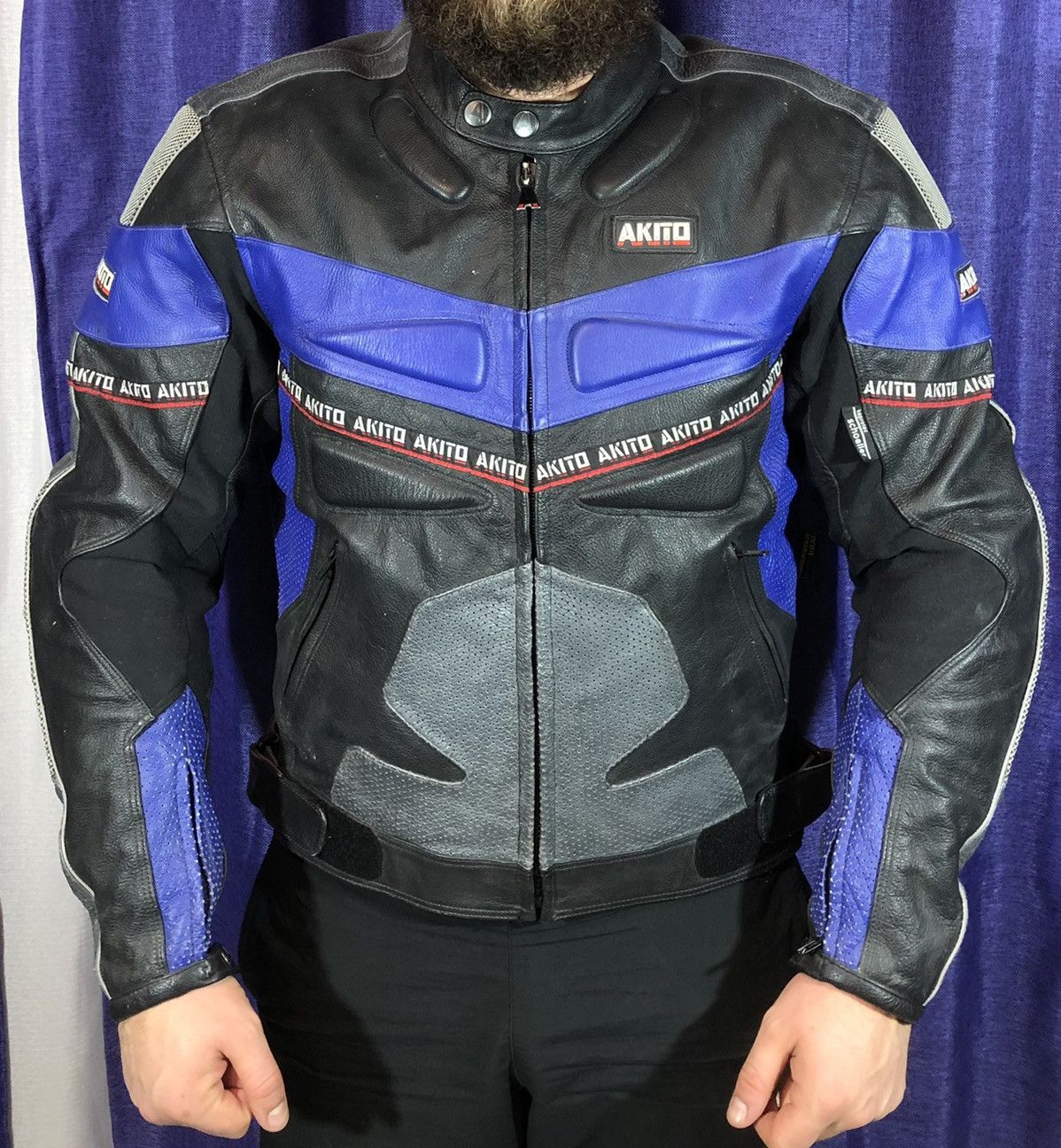 Ferrari × Honda × Yamaha Akito Motorcycle Moto Leather Jacket Racing Size US L / EU 52-54 / 3 - 2 Thumbnail