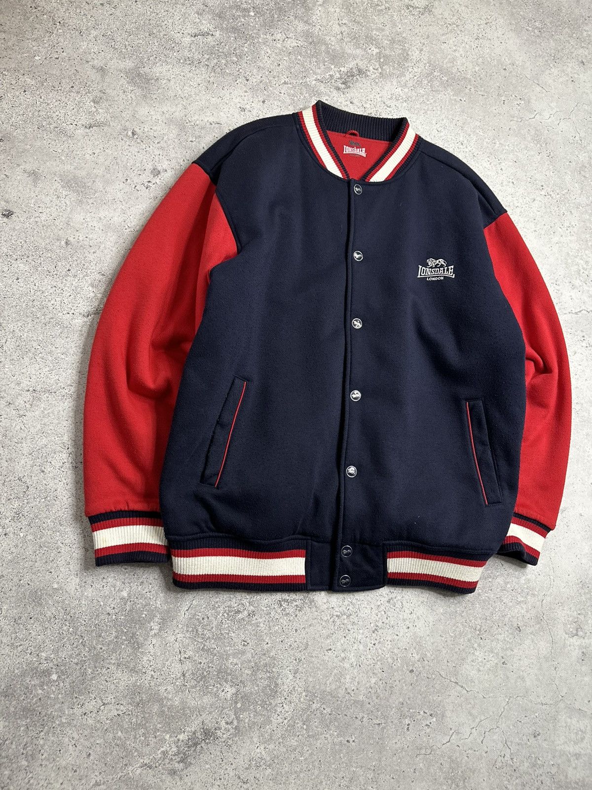 Lonsdale Lonsdale England Big Embroidered Logo Navy Bomber Jacket Size US XL / EU 56 / 4 - 8 Thumbnail