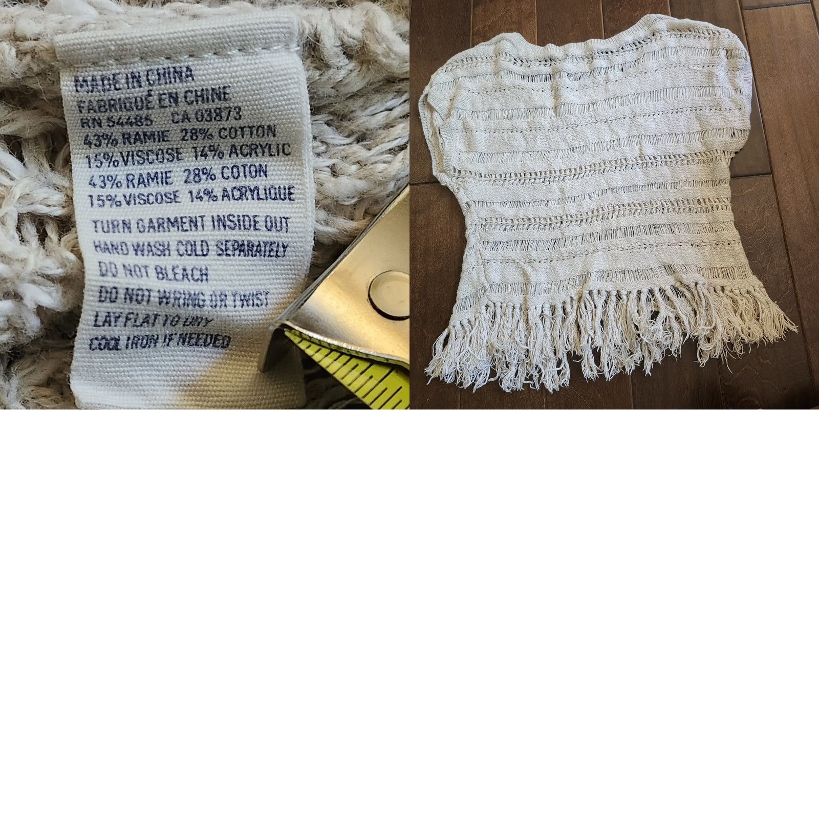 American Eagle Outfitters American Eagle Outfitters Top Womens XL Beige Women Junior Crochet With Fringe Size Size XL / US 12-14 / IT 48-50 - 9 Thumbnail