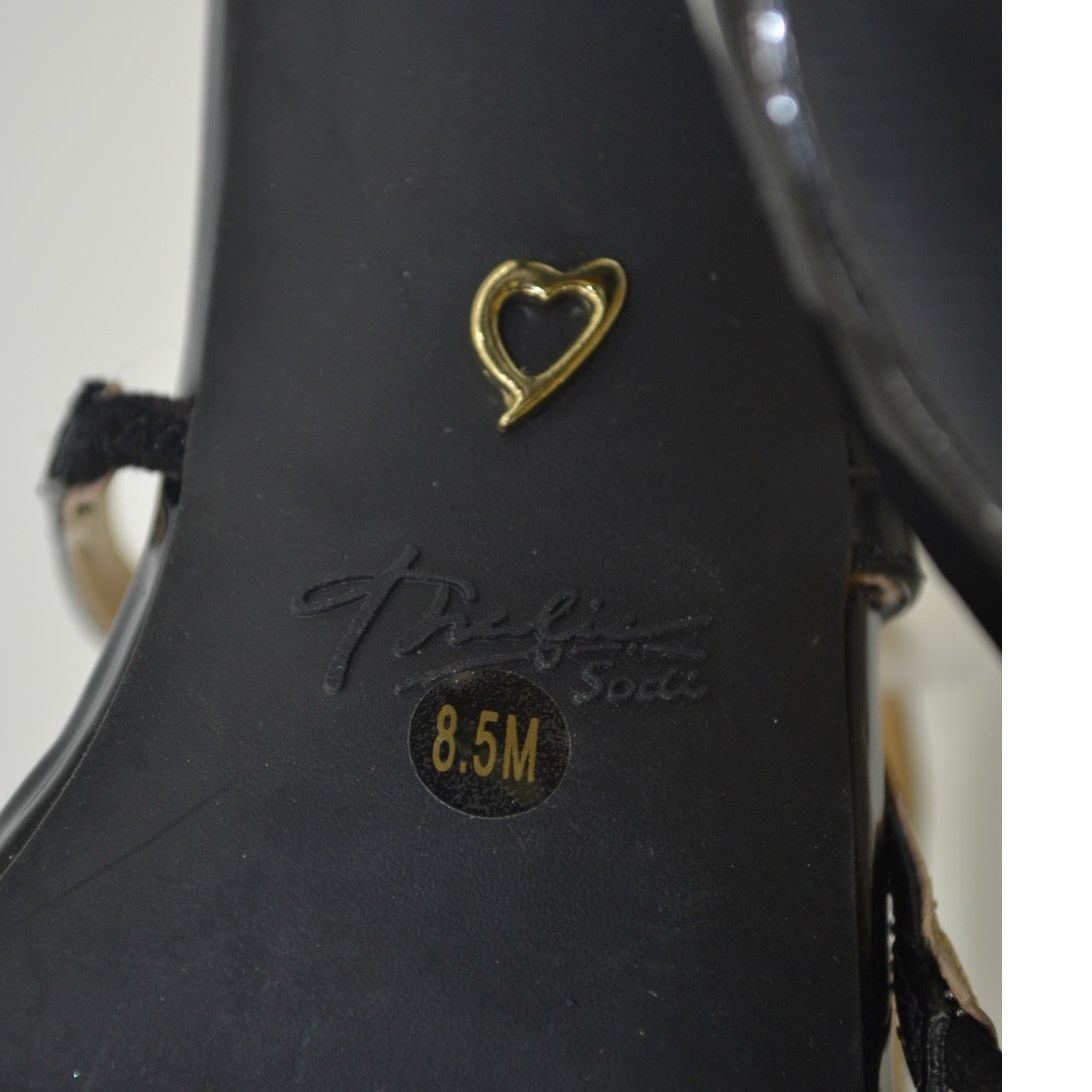 Other Thalia Sodi Darria2 Black Patent Leather Sandals Heels 8.5 Size US 8.5 / IT 38.5 - 10 Thumbnail