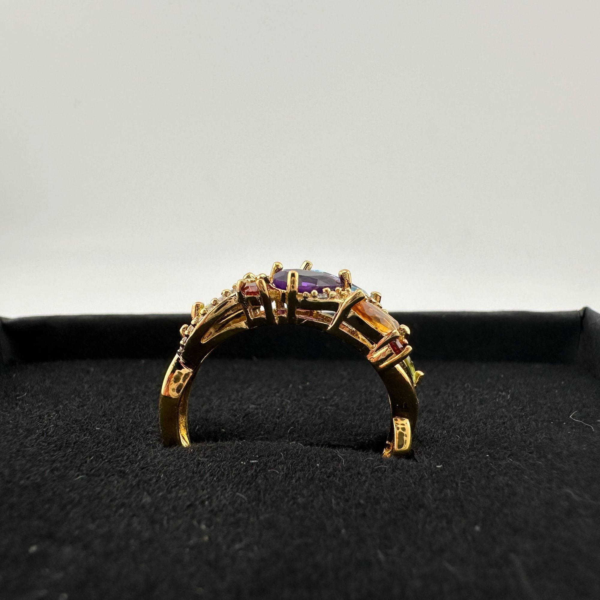 Other Colorful Gemstone Bouquet Ring in Sterling Silver Goldplate Size ONE SIZE - 14 Thumbnail
