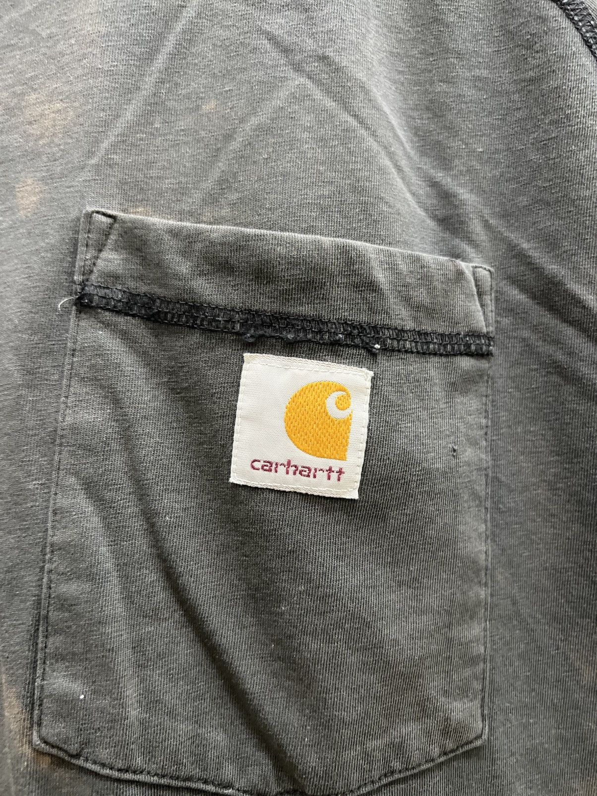 Carhartt Y2K Thrashed Faded Carhartt Pocket Tee Size US XL / EU 56 / 4 - 2 Thumbnail