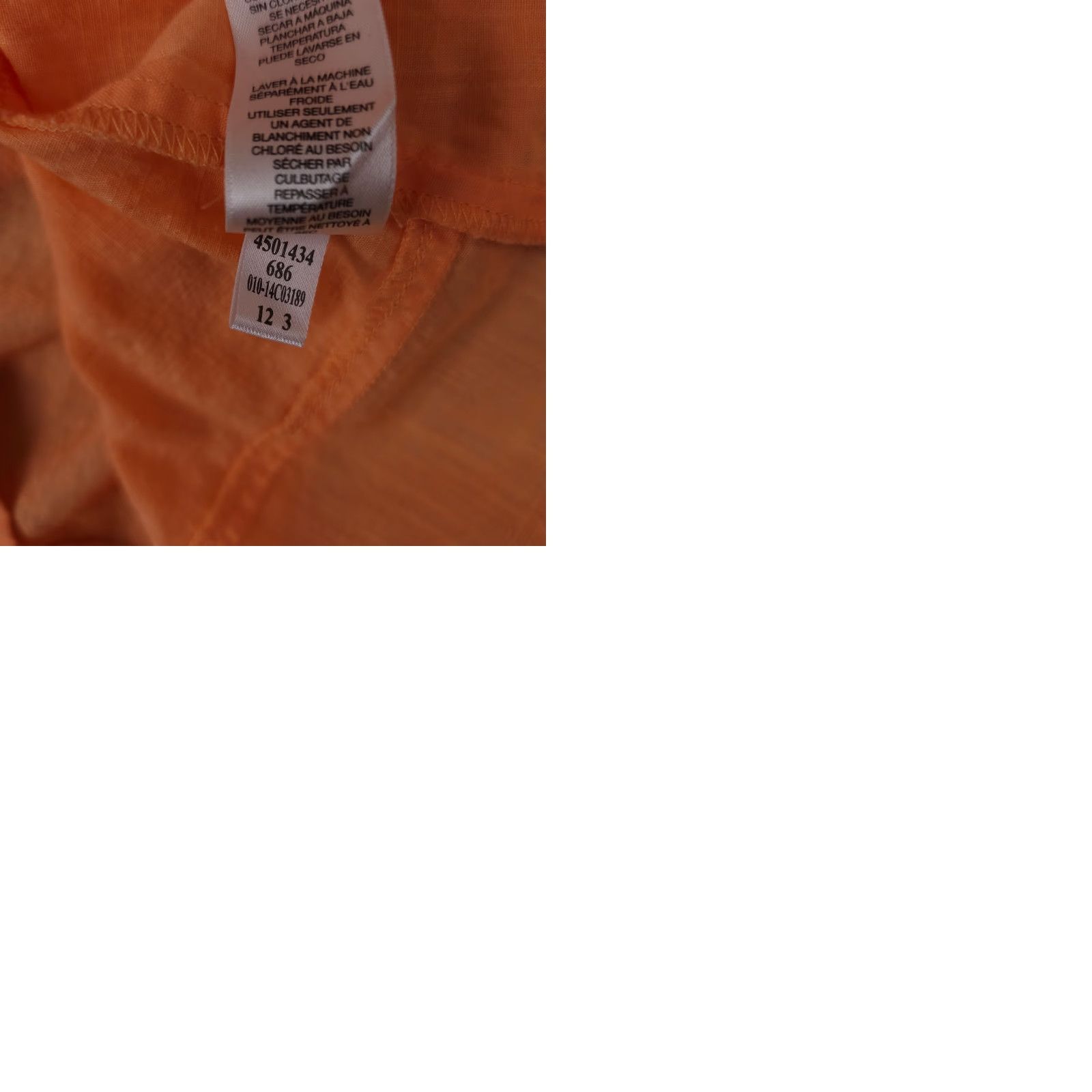 Vintage Chicos Shirt Womens 1 US Medium Orange Button Up Roll Tab Sleeve Shirttail Hem Shirt Womens M Orange Button-Up Roll Tab Sleeve Shirttail Hem Size M / US 6-8 / IT 42-44 - 9 Thumbnail