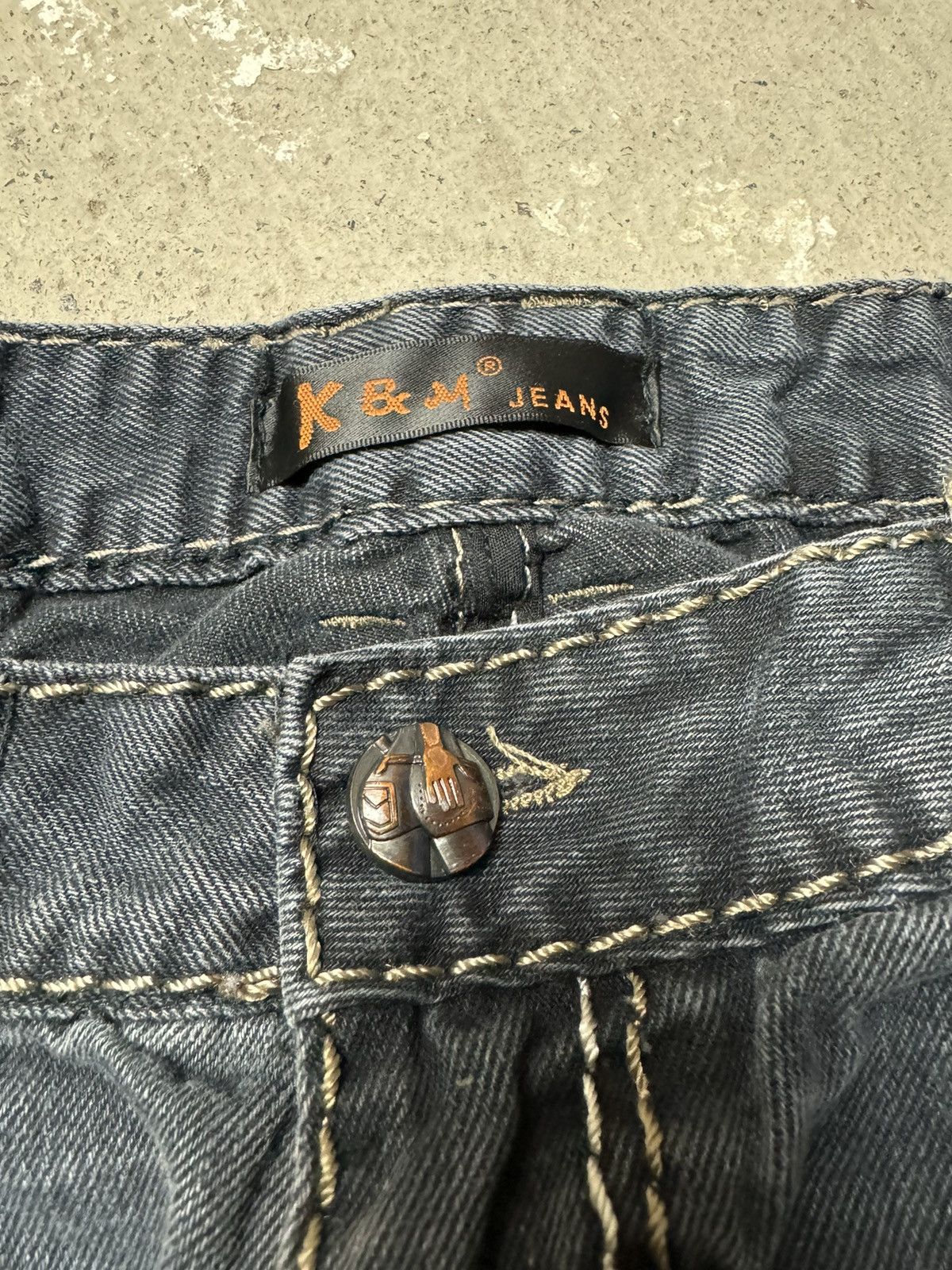 Japanese Brand × Vintage Vintage Japanese KosmoLupo Japanese Archival Patchwork jeans Size US 32 / EU 48 - 4 Thumbnail