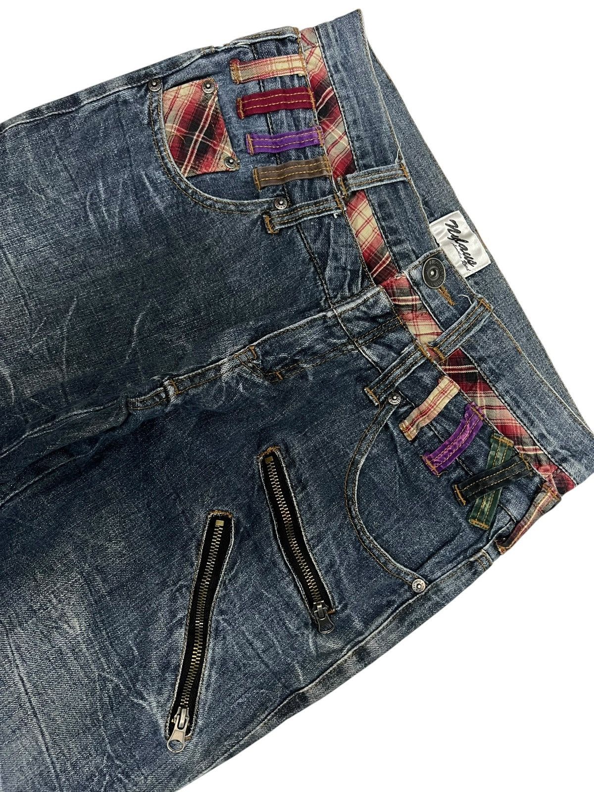 Japanese Brand VINTAGE NYLAUS JAPAN DOUBLE WAIST CLAWMARK JEANS PPFM STYLE Size US 31 - 7 Thumbnail