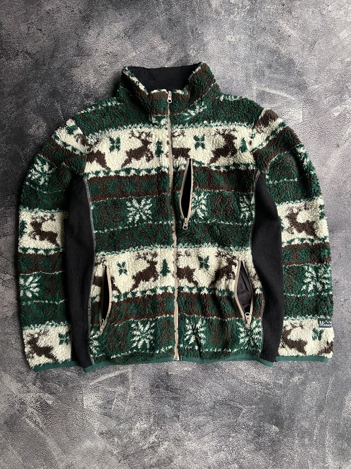 Manastash Manastash Fleece Jacket Pattern Deer Size US M / EU 48-50 / 2 - 2 Thumbnail