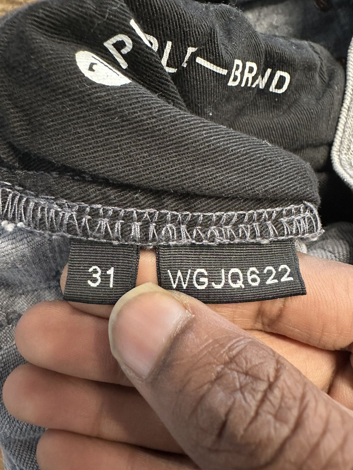 Purple Brand Purple Brand Knee Rip Monogram Grey Denim Jeans Size 31 Size US 31 - 5 Thumbnail