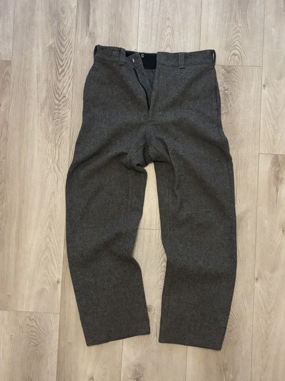 Woolrich Woolen Mills Vintage 1980s Woolrich high-waisted trousers in grey wool Size US 34 / EU 50 - 3 Thumbnail