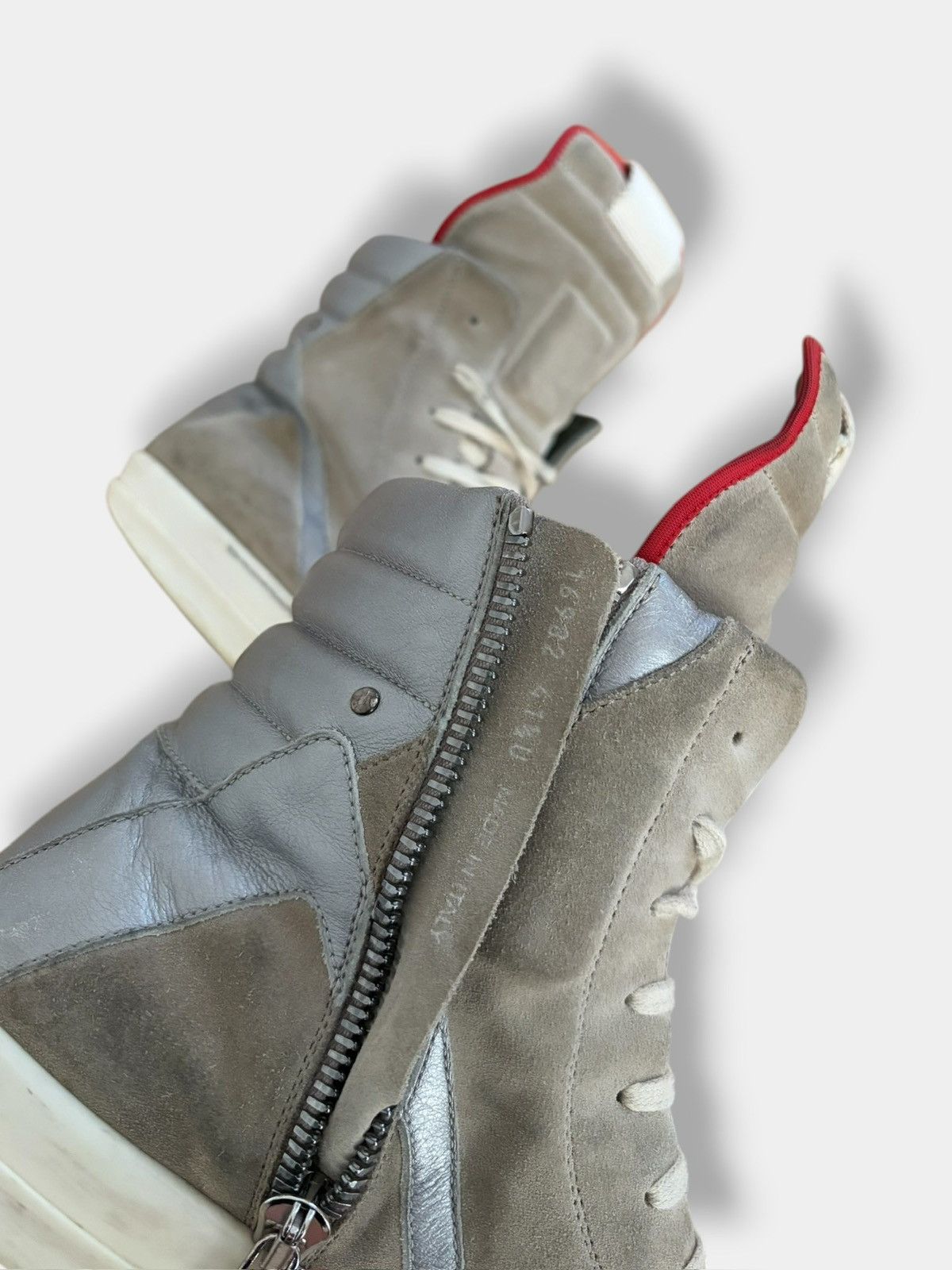 Rick Owens Rick Owens FW19 reflective pearl suede geobasket Size US 8.5 / EU 41-42 - 5 Thumbnail