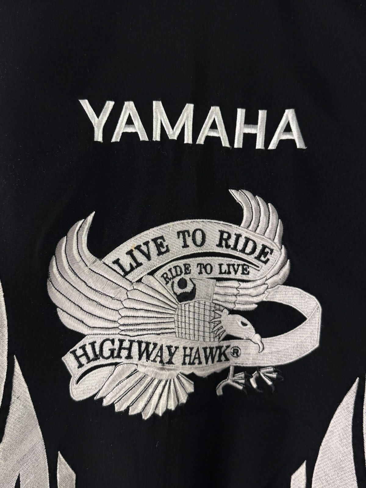 Yamaha Vintage 90s Yamaha Dragstar Motorcycle Team Jacket Black Size US XL / EU 56 / 4 - 5 Thumbnail