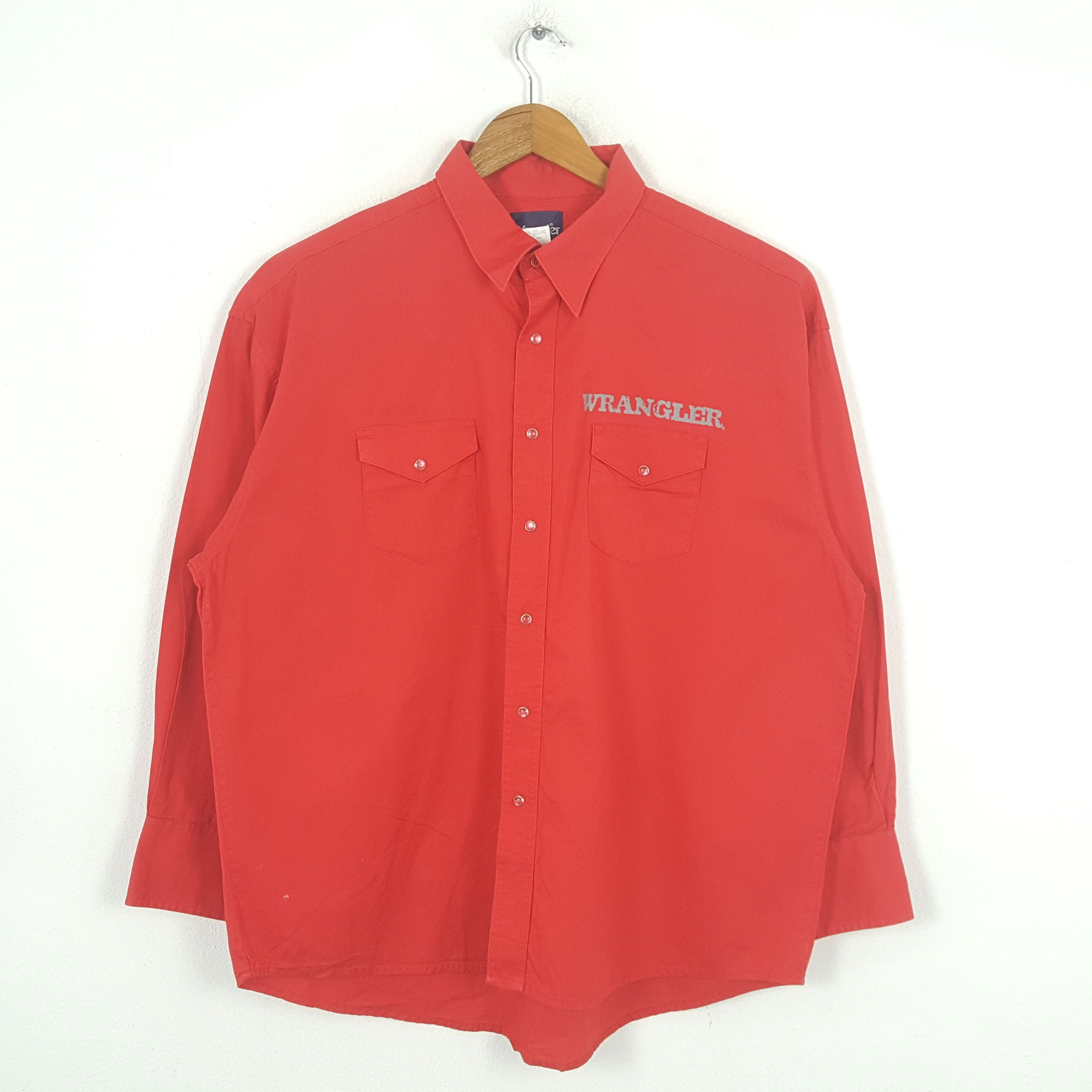 Vintage × Wrangler Vintage Wrangler American Western Button Up Shirt C276N61 Size US XXL / EU 58 / 5 - 3 Thumbnail
