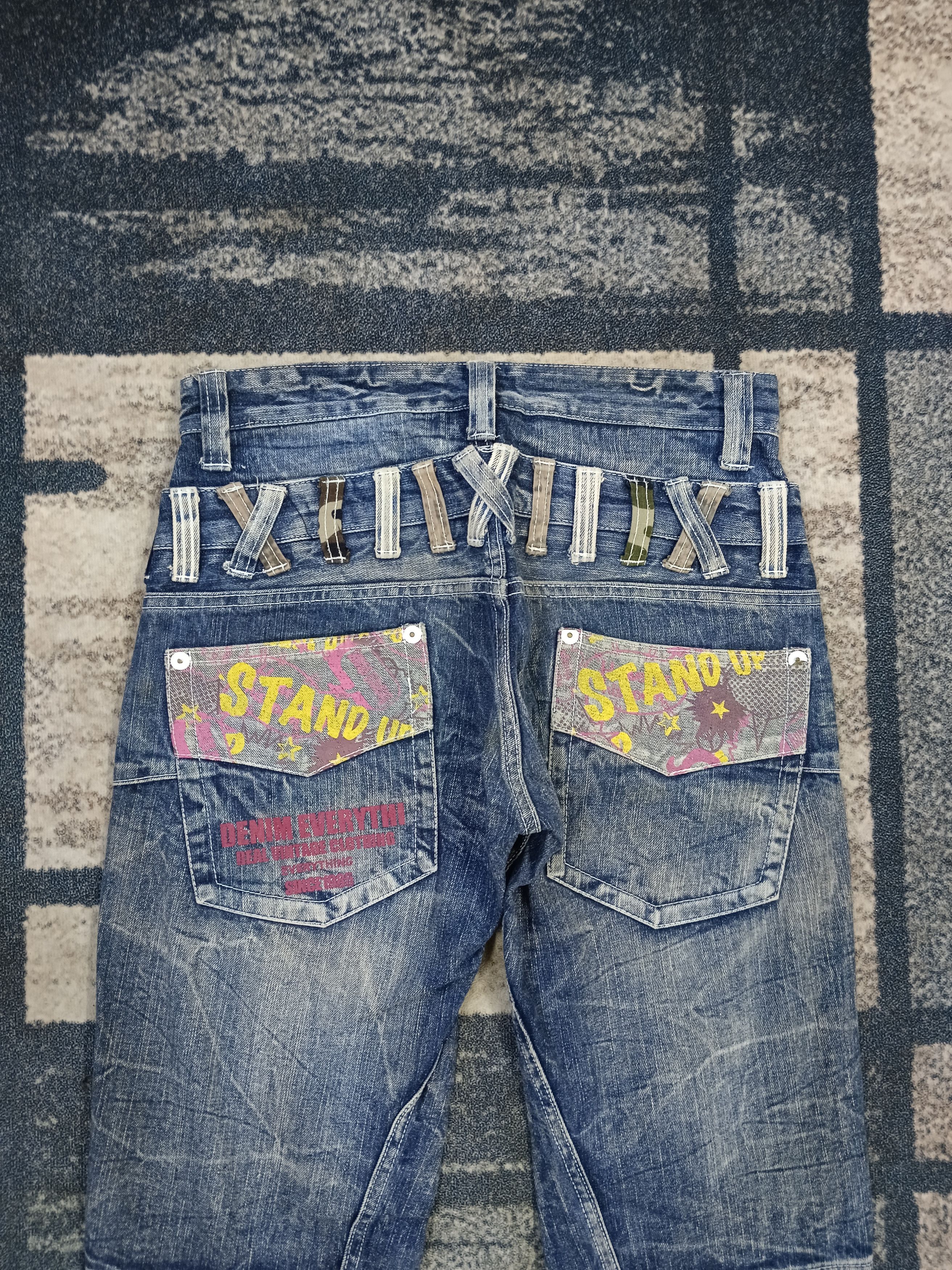 Japanese Brand SICK TWIST DOUBLE WAIST DOUBLE FOCUS DENIM PANTS Size US 29 - 4 Thumbnail