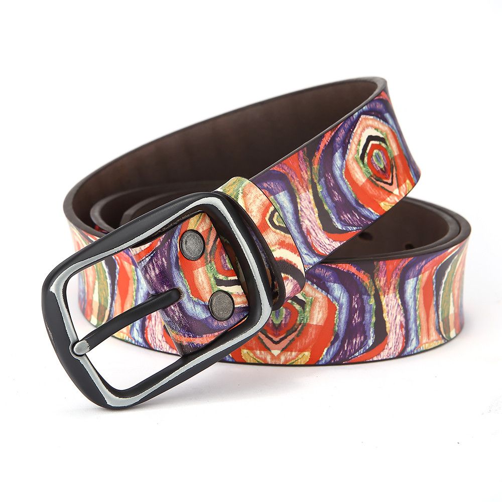 Designer × Vintage Rainbow High Quality Printed Belt Size ONE SIZE - 3 Thumbnail