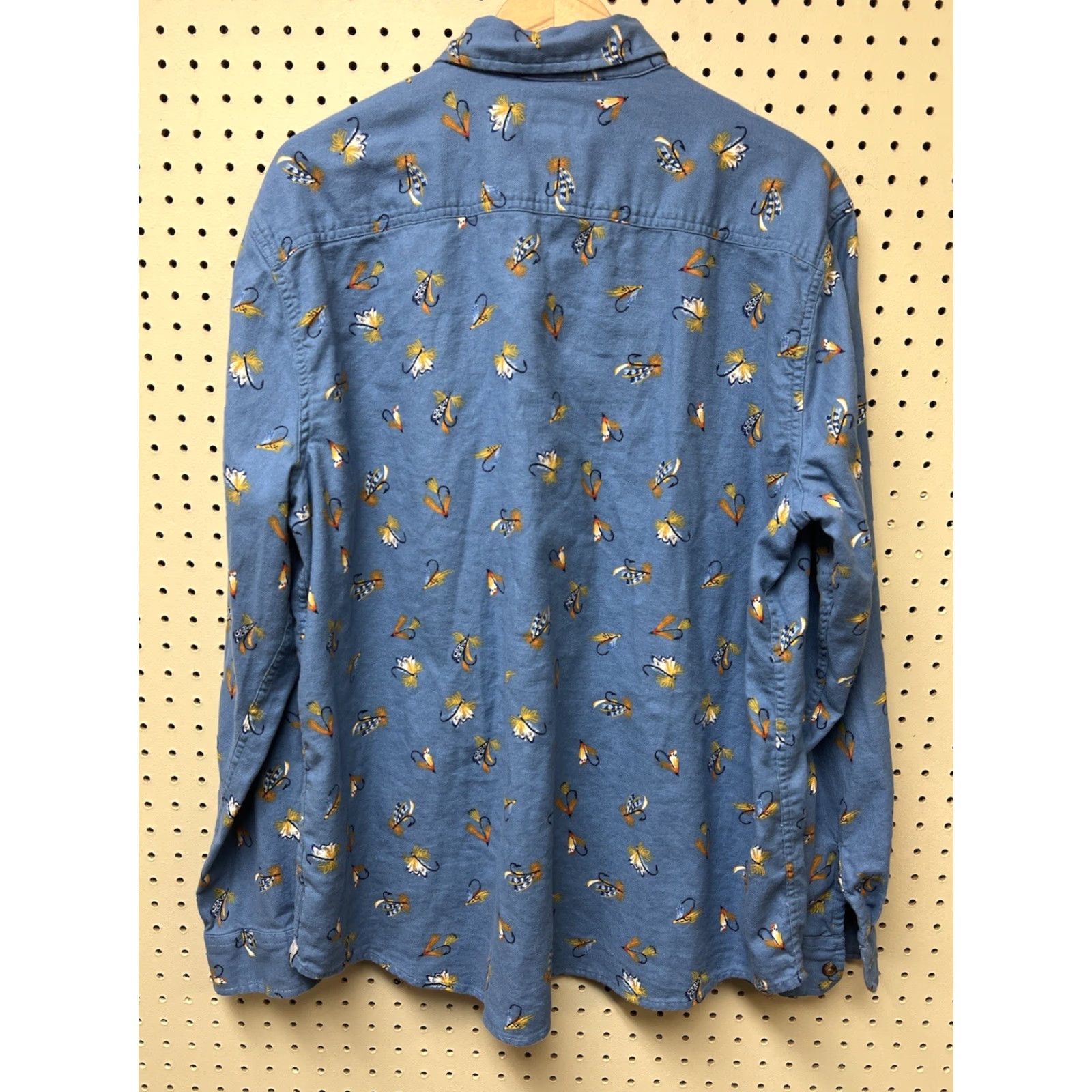 Vintage Ocean & Coast Shirt Blue Long Sleeve XL Men’s Button Front Fishing Print Classic Fit Size US XL / EU 56 / 4 - 2 Thumbnail