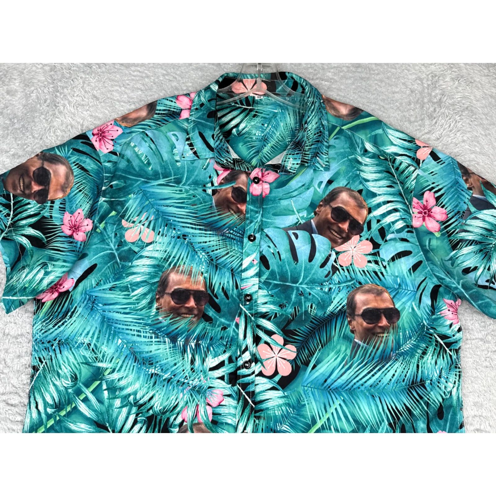 Vintage Hawaiian Shirt Unbranded Button-Up Floral Blue Pink Short Sleeve Adult Medium Size US M / EU 48-50 / 2 - 4 Thumbnail