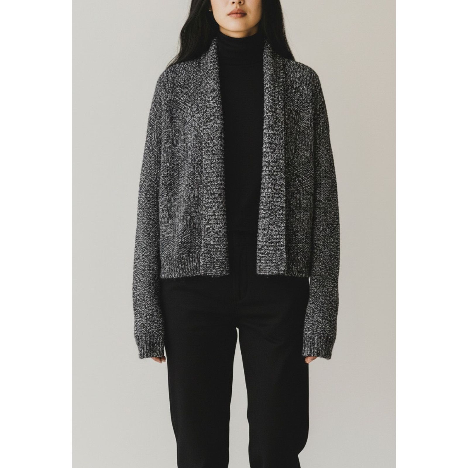 Essentiel Antwerp ESSENTIEL ANTWERP Marled Chunky Cardigan Sweater O/S Size ONE SIZE - 2 Thumbnail