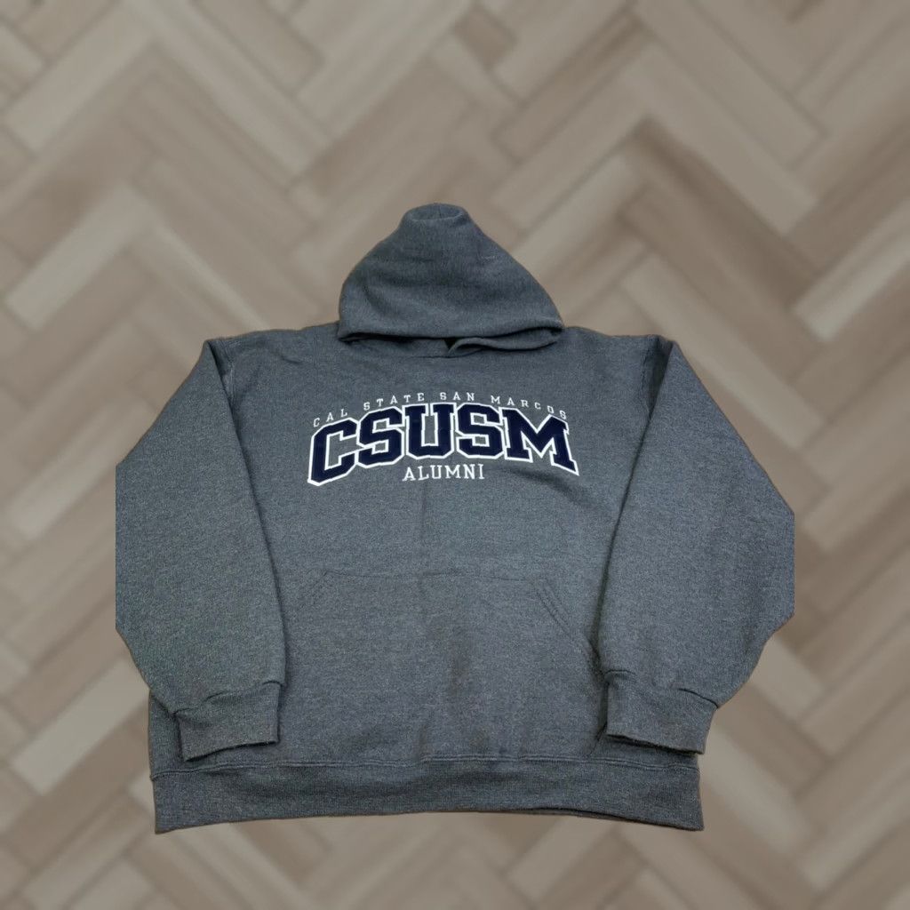 Vintage Russell Hoodie Men M Gray Cal State San Marcos University Pullover Sweatshirt Regular Crew Neck Size US M / EU 48-50 / 2 - 1 Thumbnail