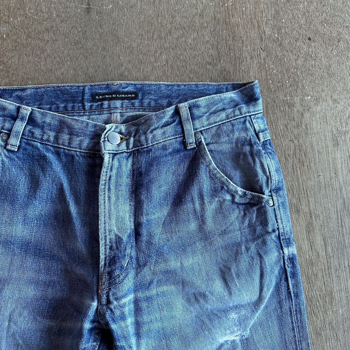 Japanese Brand Distressed Denim Vintage LOUNGE LIZARD Japan Jeans Pants W30 Size US 30 / EU 46 - 6 Thumbnail