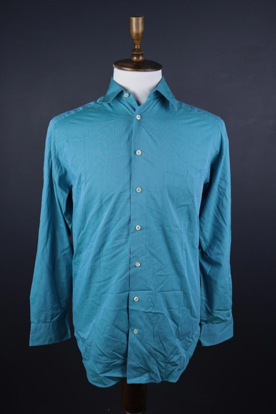Romeo Gigli Romeo Gigli Milano Blue Button Down Shirt Size 39 / 15.5 Size US M / EU 48-50 / 2 - 1 Thumbnail