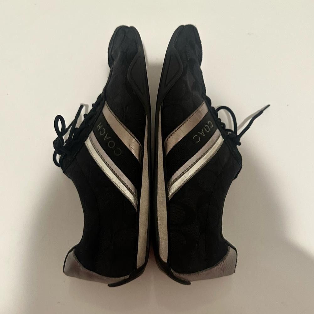 Coach Coach Jayme Sneaker Signature Black Canvas Silver Leather 10 Size US 10 / IT 40 - 7 Thumbnail