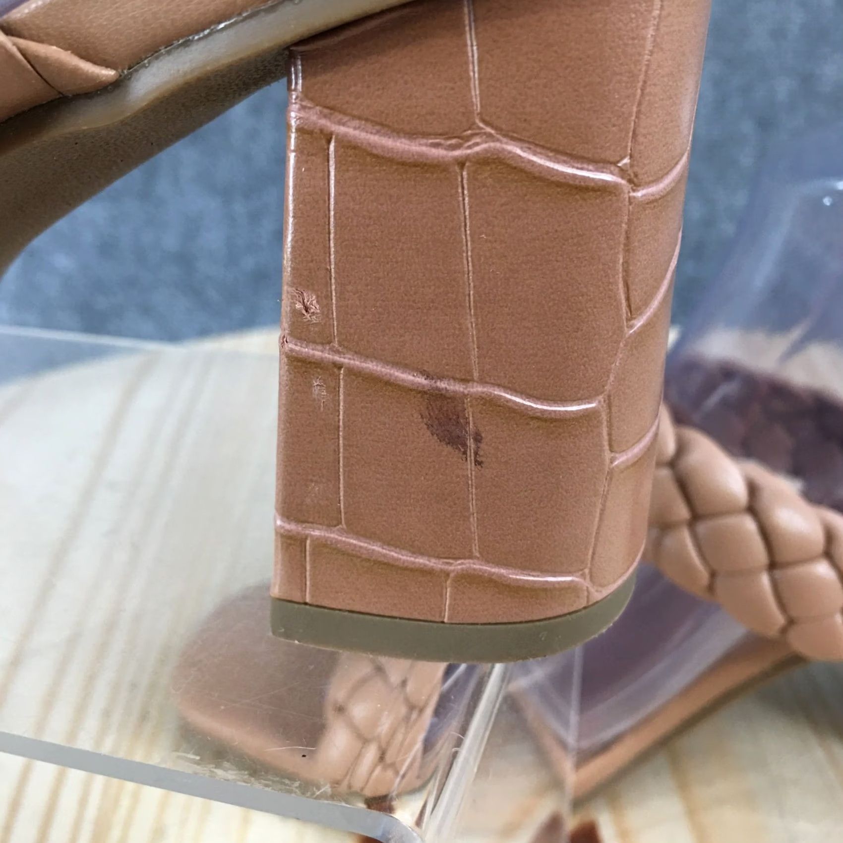 Dolce Vita Dolce Vita Sandals Womens 9M Strappy Brown Slip On Open Toe Block Heels Casual Size US 9 / IT 39 - 4 Thumbnail