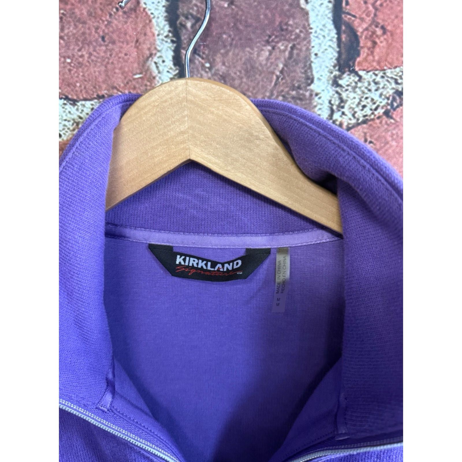 Vintage Kirkland Womens Purple Full Zip Ribbed Mock Neck Jacket M Size M / US 6-8 / IT 42-44 - 3 Thumbnail