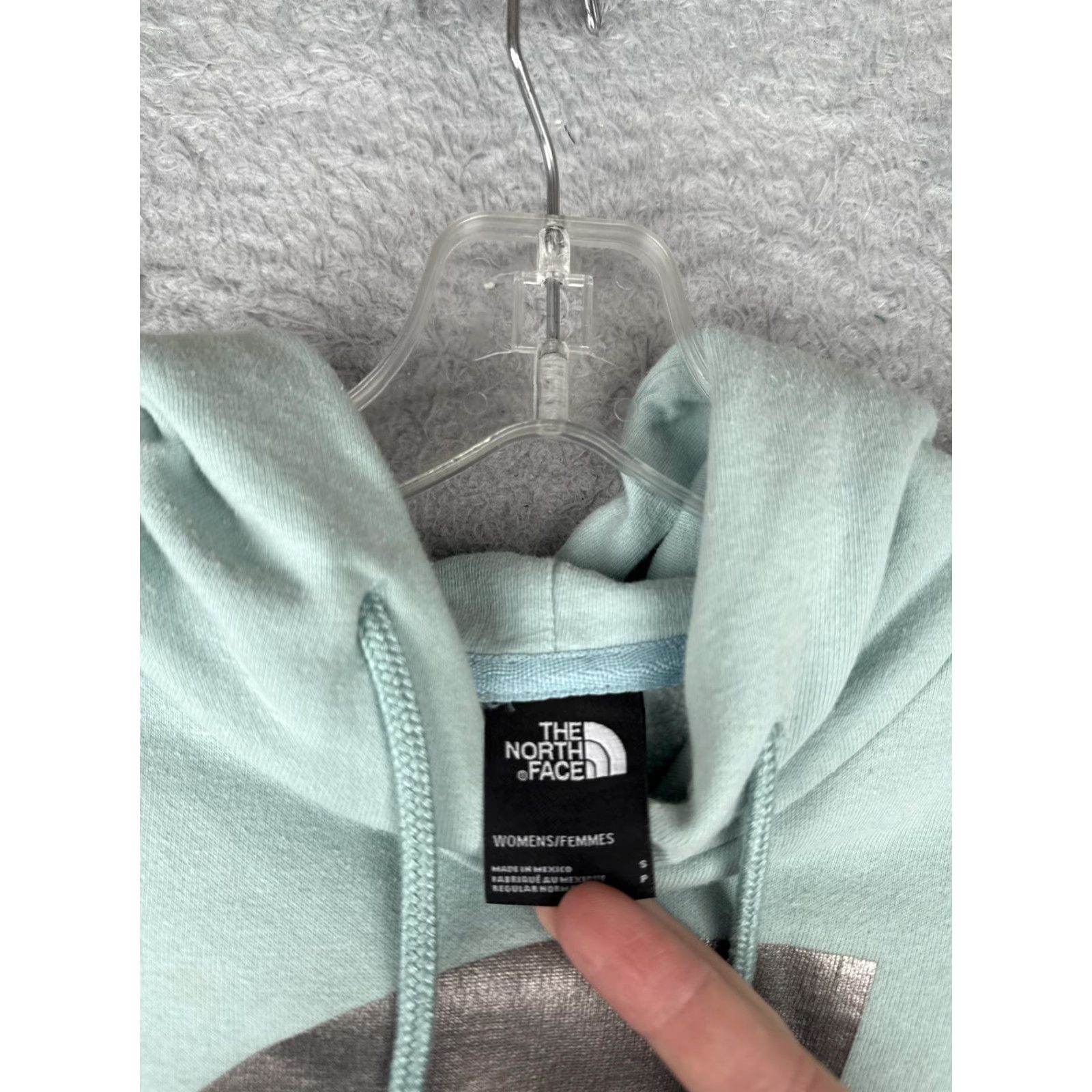 The North Face The North Face Hoodie Womens Small Mint Green Pullover Fleece Metallic Logo Size S / US 4 / IT 40 - 6 Thumbnail