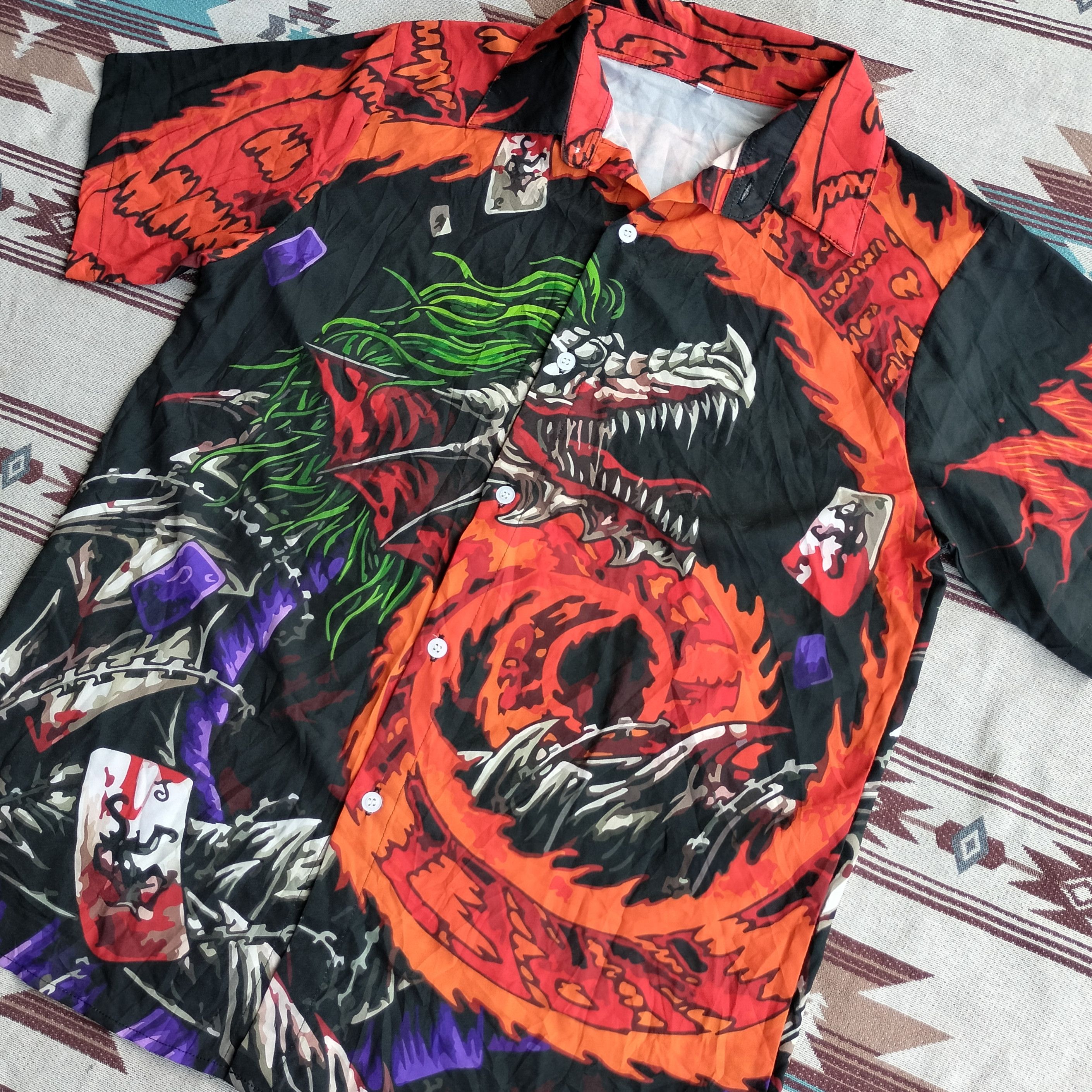 JNCO Nrez Dragon fire picture over ss shirt Size US M / EU 48-50 / 2 - 3 Thumbnail