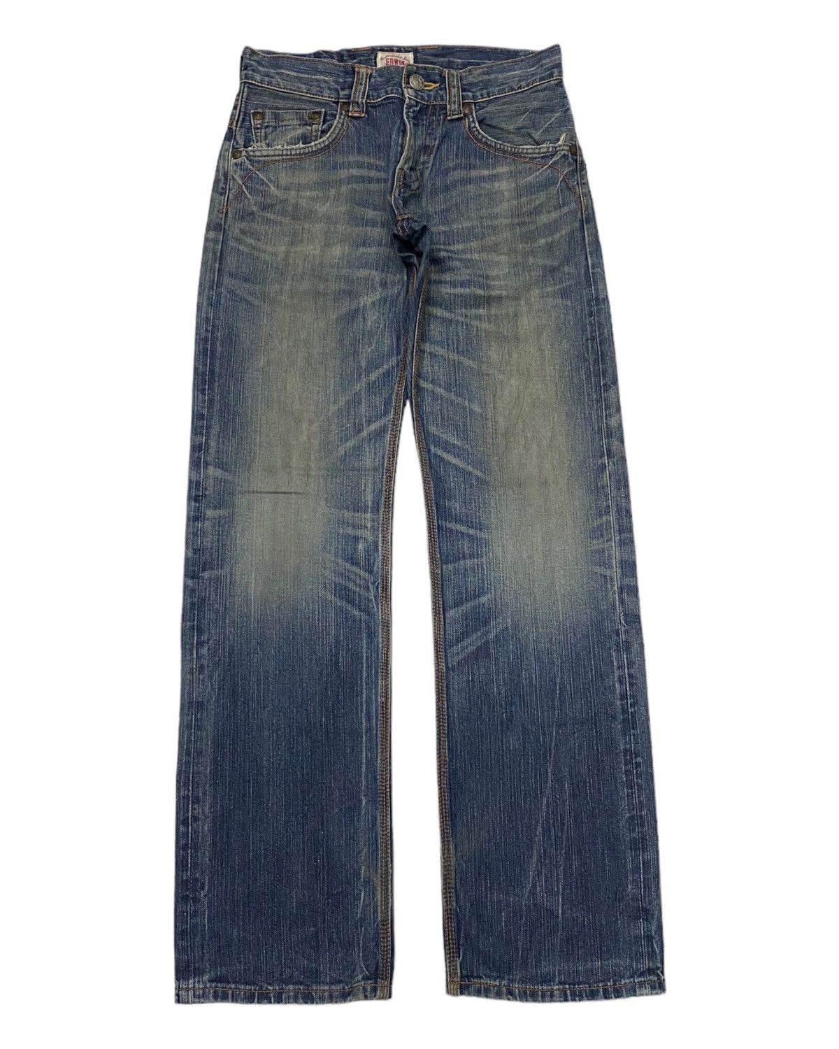 Kapital 🔥RARE EDWIN EXCLUSIVE VINTAGE DISTRESS DENIM JEANS Size US 32 / EU 48 - 1 Thumbnail
