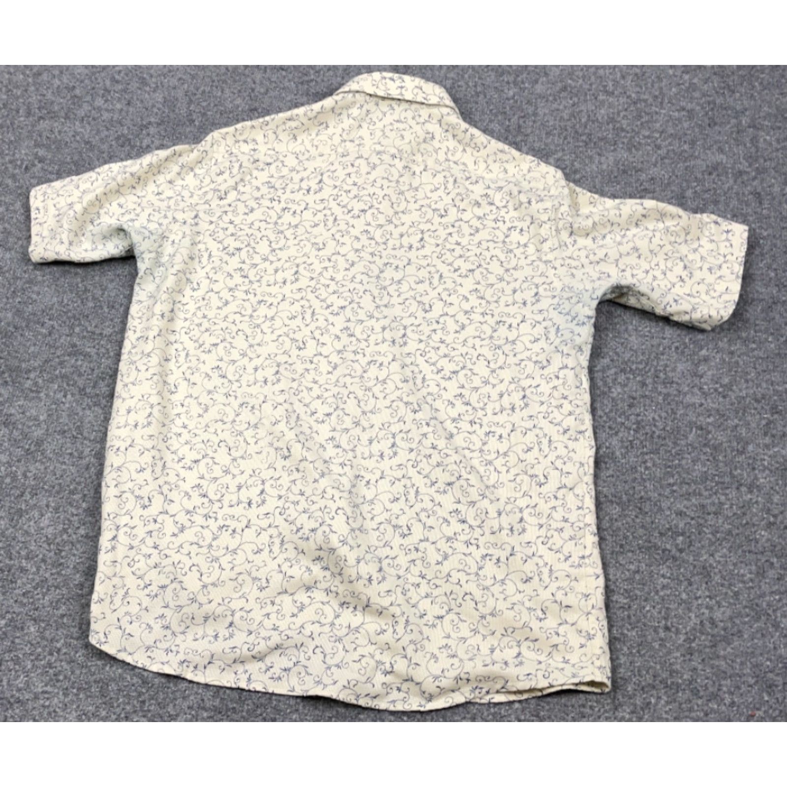 Etro VINTAGE Shirt Adult Large Ivory Paisley Button-Front Short Sleeve Cotton Retro 90s Hipster Festival Casual Mens Size US L / EU 52-54 / 3 - 2 Thumbnail
