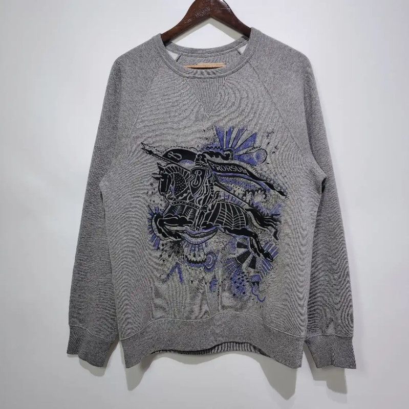 Burberry Gray Cotton Sweatshirt for Women