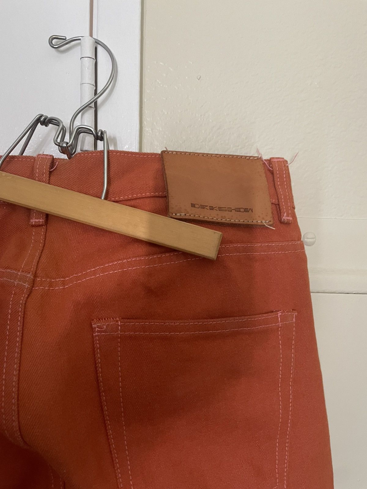 Rick Owens Rick Owens Detroit cut orange 14oz Japanese selvedge jeans Size US 31 - 7 Thumbnail