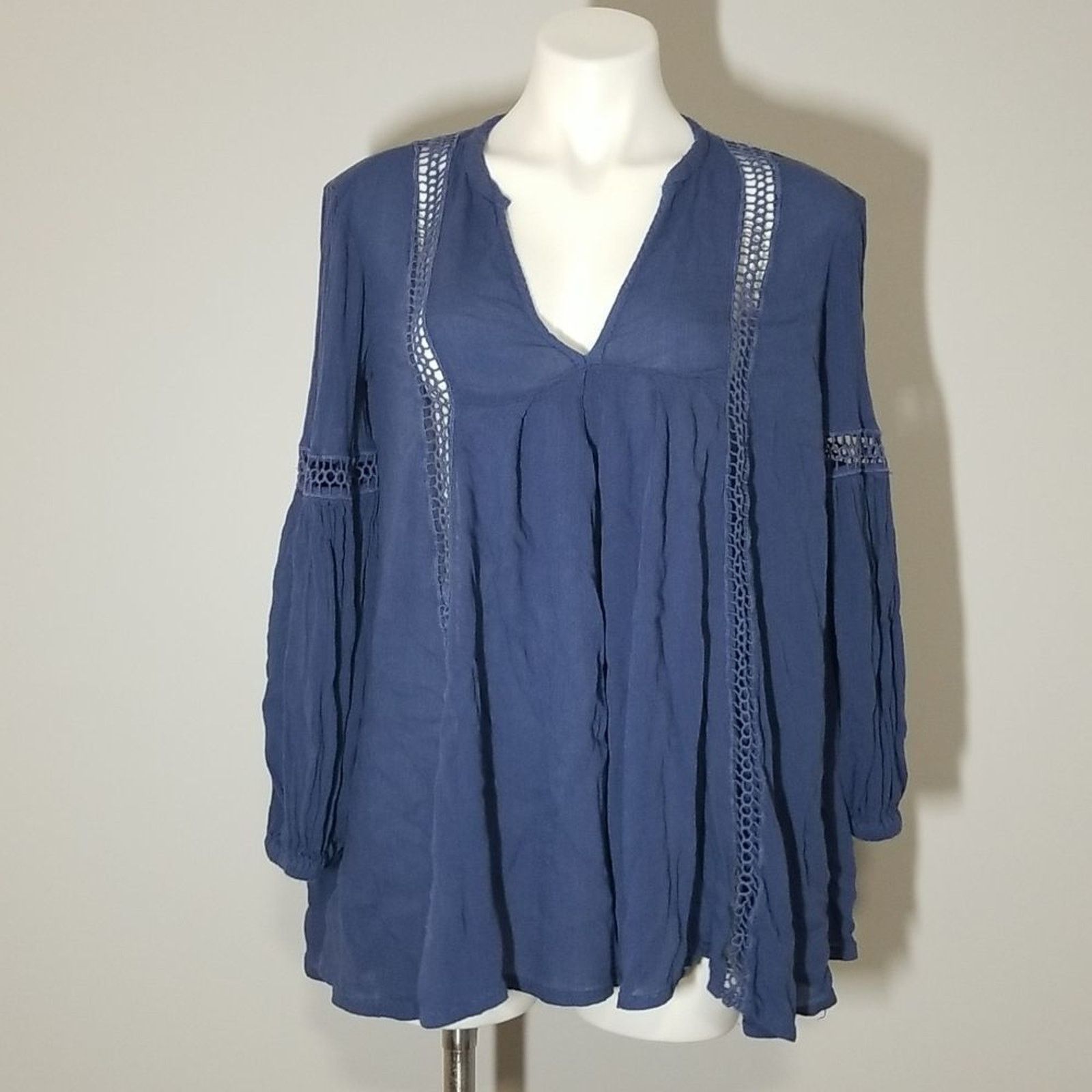 Free People Free People Just the Two of Us Boho Long Sleeve Flowy Tunic Size S / US 4 / IT 40 - 2 Thumbnail
