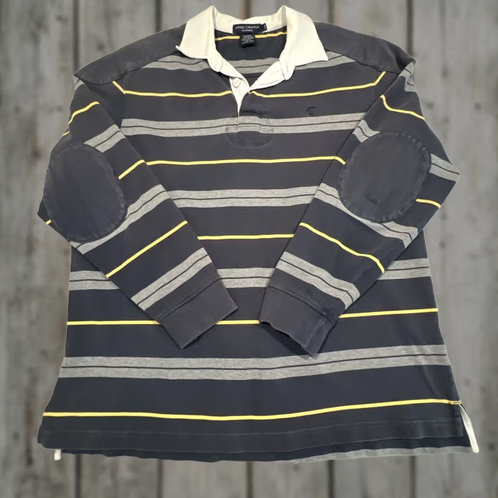 Cremieux VINTAGE Daniel Cremieux Rugby Shirt Men L Padded Long Sleeve Stripes USA Mens Size US L / EU 52-54 / 3 - 1 Thumbnail